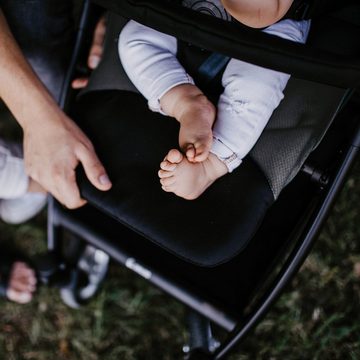 Gesslein Kinder-Buggy Smiloo Happy +, schwarz/cognac, stahlgrau, mit Einhand-Faltmechanismus; Kinderwagen