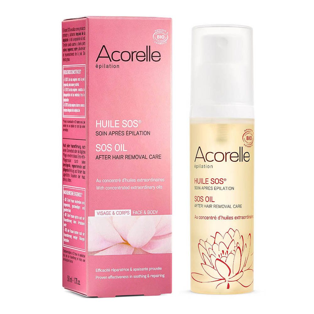 Acorelle SOS Öl, 50 Ml – Mit Argan- & Wildrosenöl, Beruhigt Und Repariert Die Haut | Nach Der Enthaarung