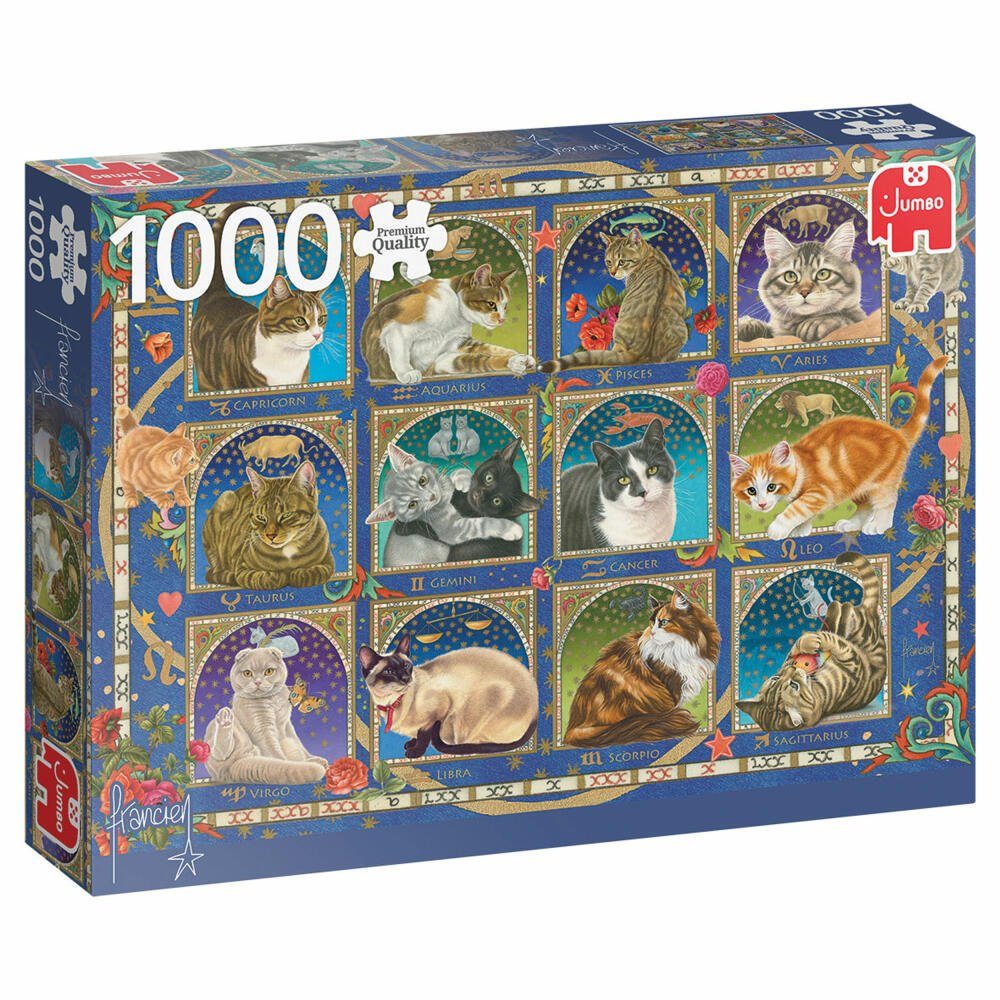 Spiele 1000 1000 Puzzle Puzzleteile Horoskop-Katzen Teile, Jumbo
