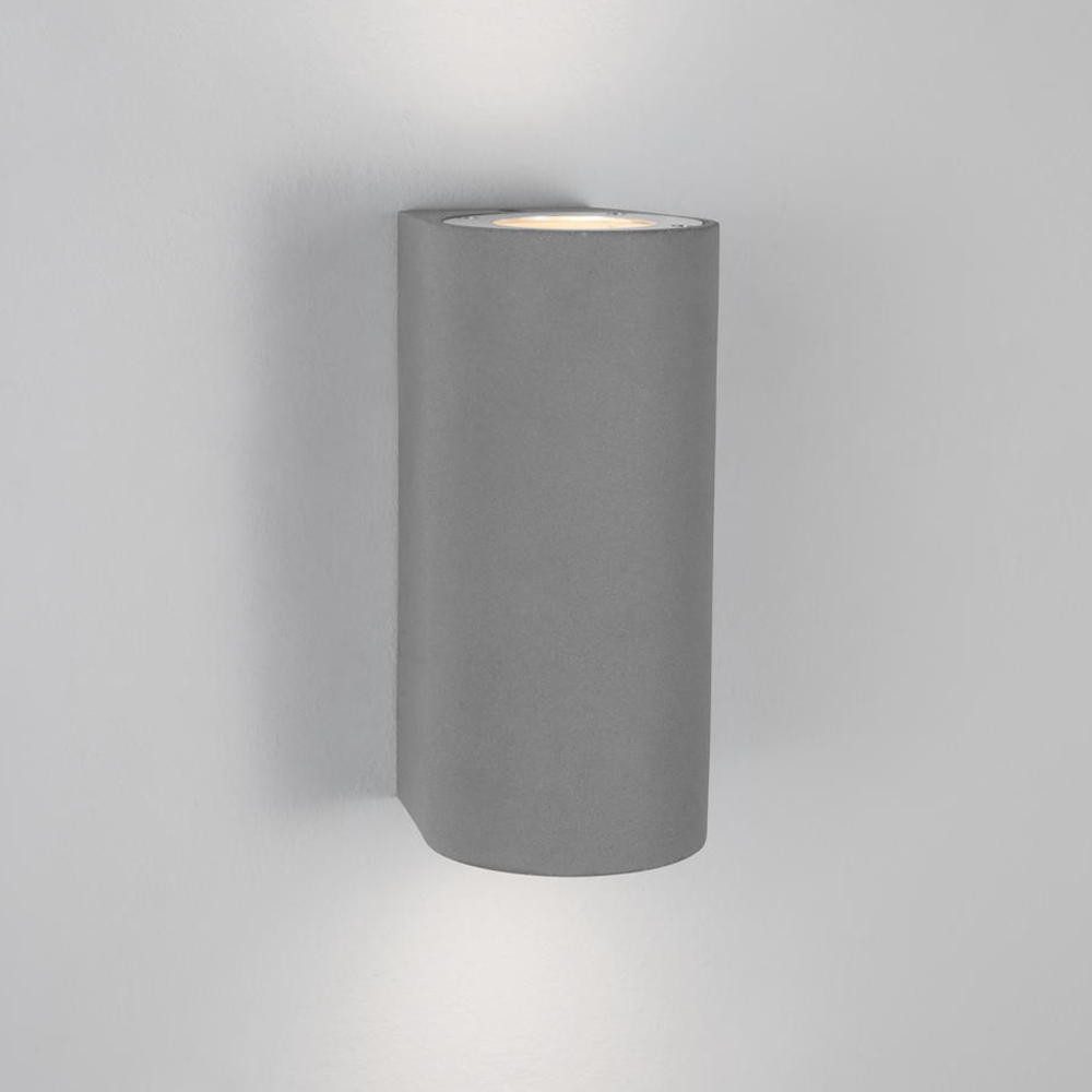 Nova Luce Deckenleuchte Wandleuchte Lido in Grau GU10 2-flammig IP65, keine Angabe, Leuchtmittel enthalten: Nein, warmweiss, Aussenlampe, Aussenwandleuchte, Outdoor-Leuchte