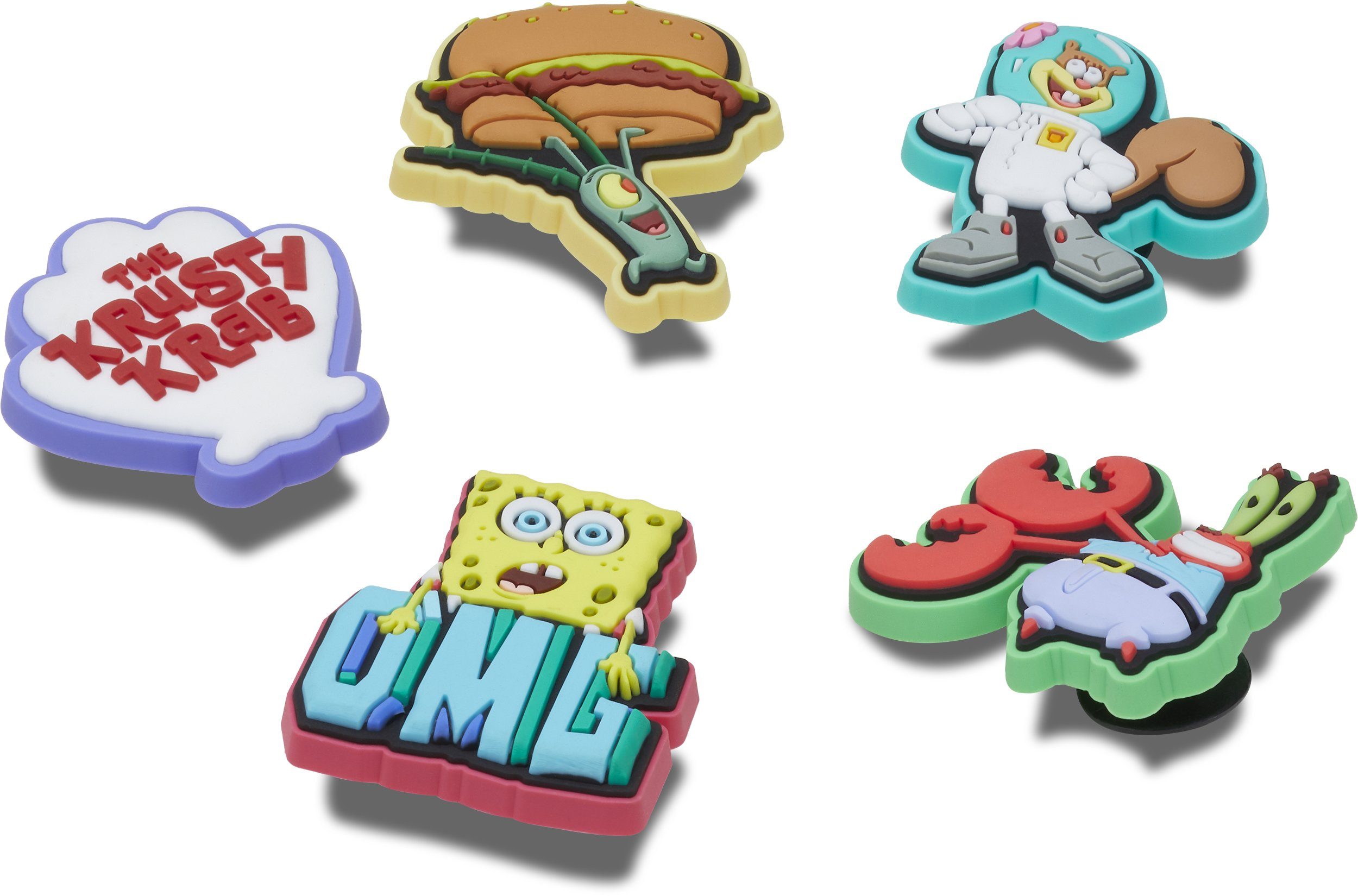 Crocs Schuhanstecker Jibbitz™ Spongebob (Set, 5-tlg., Kein Spielzeug. Nicht für Kinder unter 3 Jahren geeignet), Anstecker mit verschiedenen Motiven
