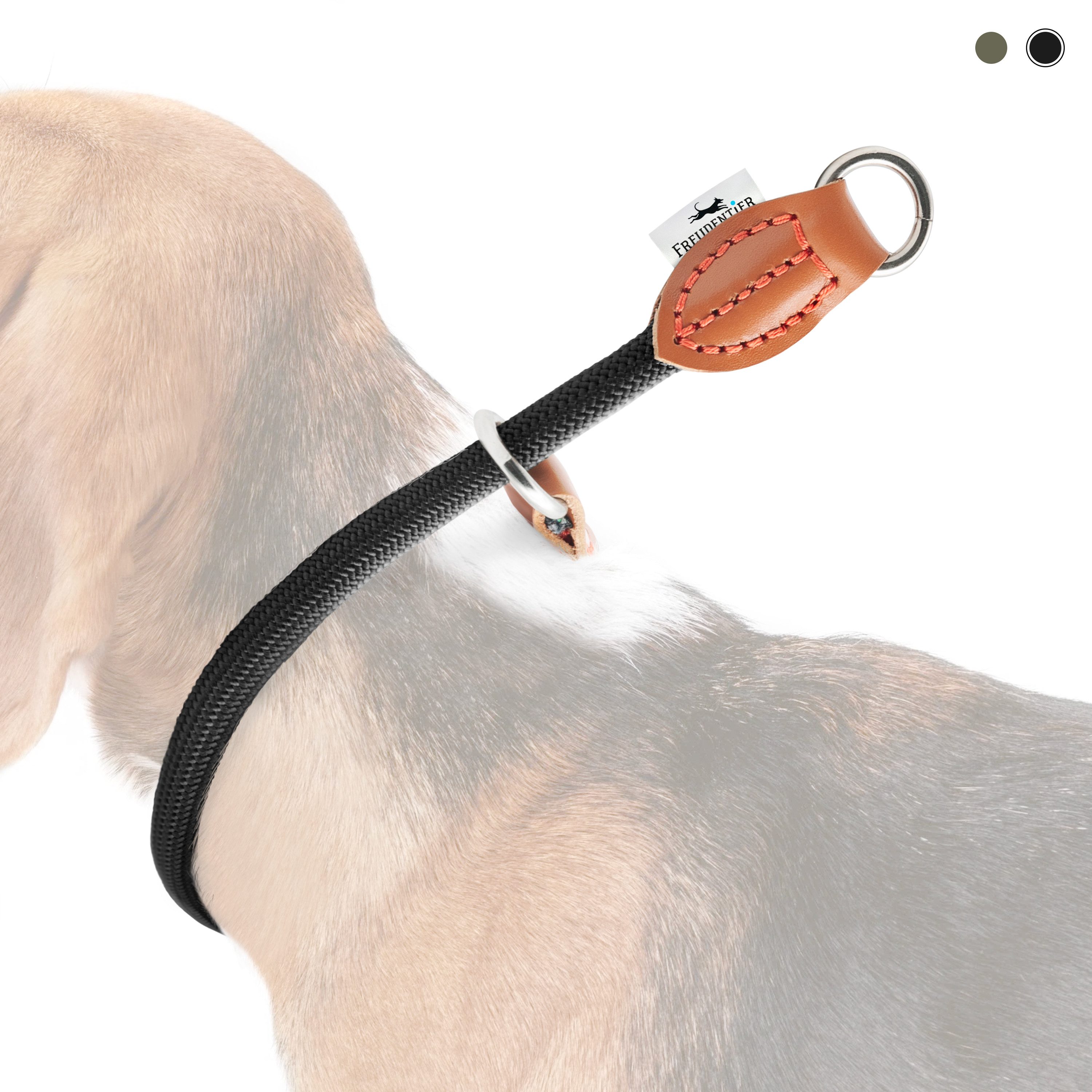 Freudentier Hunde-Halsband mit Zugstopp - Retriever Halsband, 4 verschiedene Größen für kleine, mittelgroße & große Hunde
