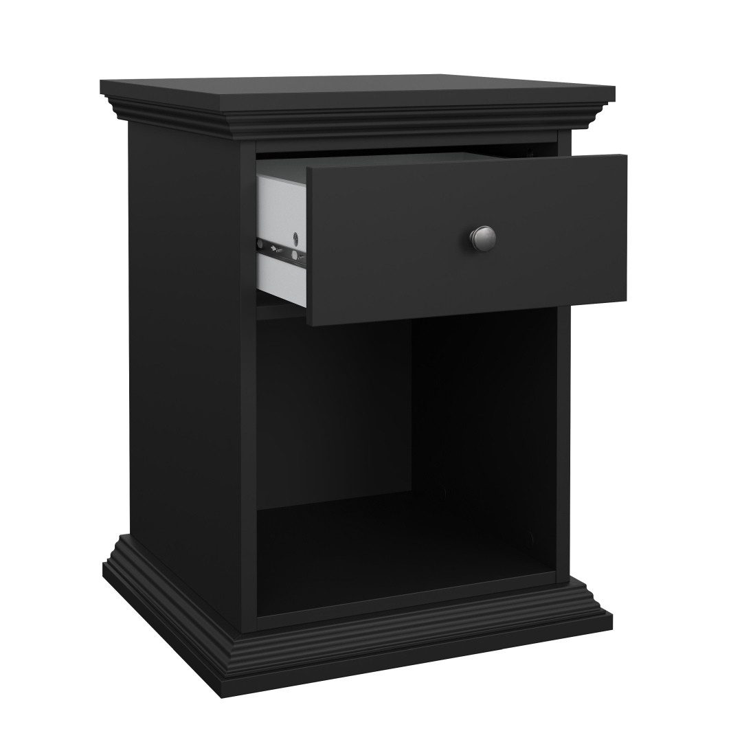 ebuy24 Nachttisch North Nachttisch 1 Schublade schwarz matt.