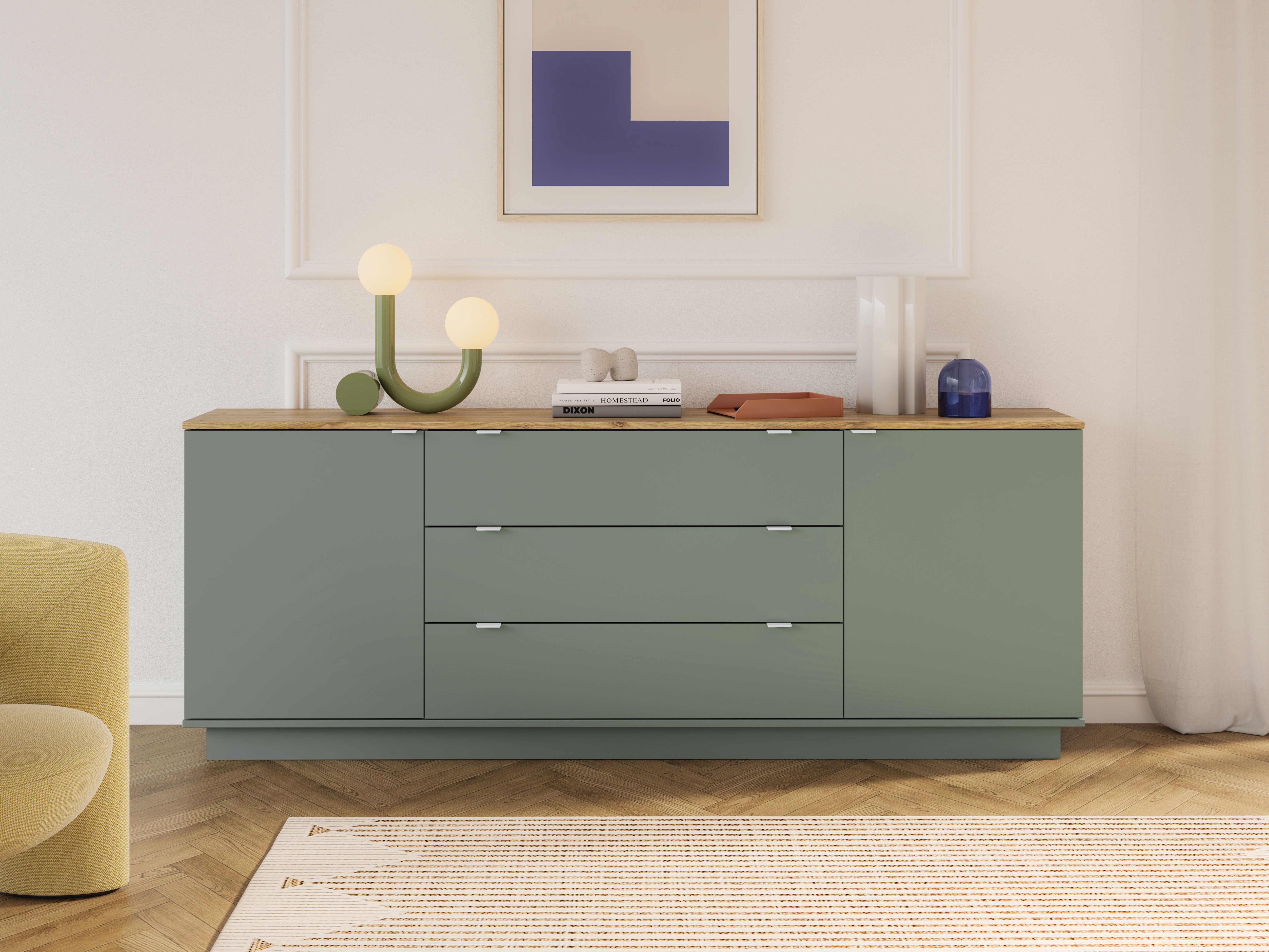 FORTE Sideboard, B/H/T 224,5/85,7/41,3 cm günstig online kaufen