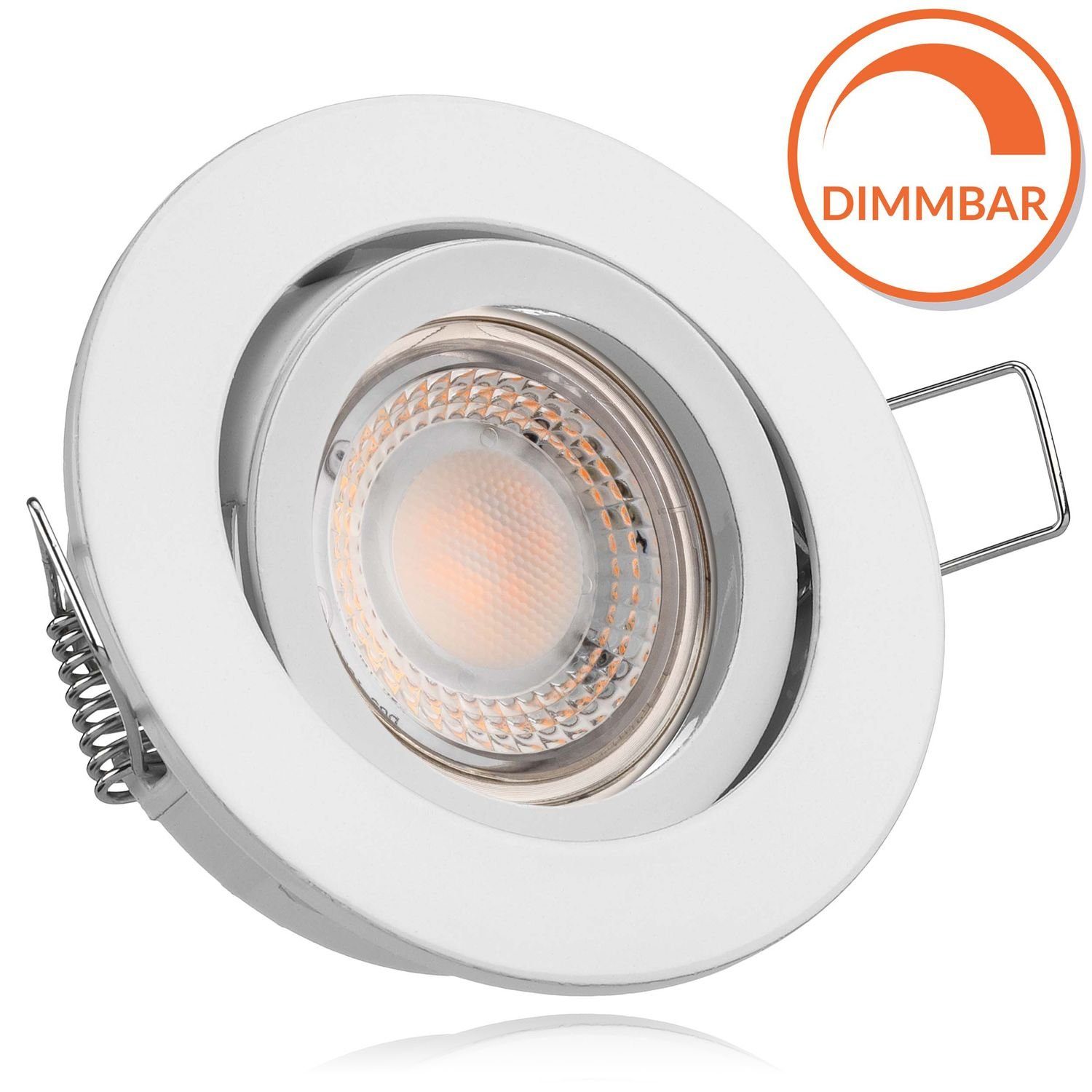 LEDANDO extra LEDANDO di Einbaustrahler 5W weiß Set flach in mit LED - von LED LED Einbaustrahler