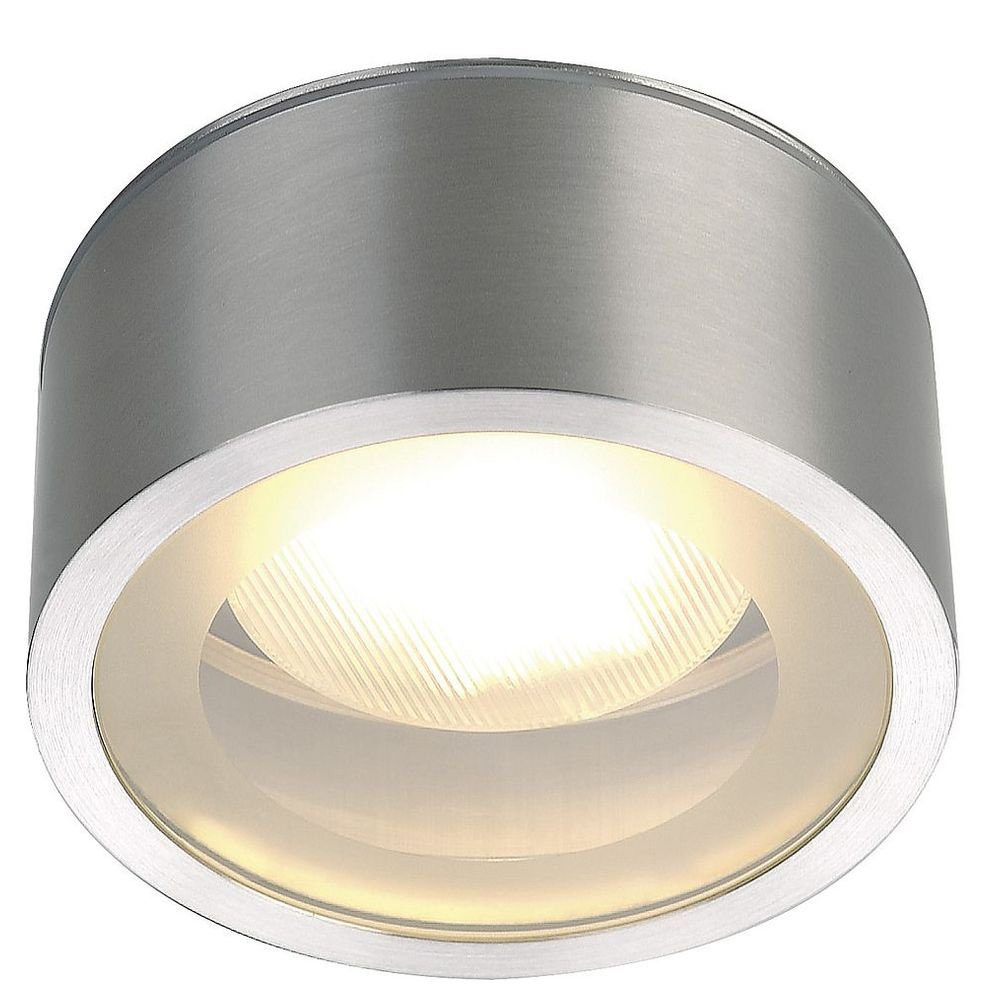 SLV Deckenleuchte Rox Ceiling Out, GX53, Outdoor Deckenleuchte, alu gebürstet, max.11W, keine Angabe, Leuchtmittel enthalten: Nein, warmweiss, Aussenlampe, Aussenwandleuchte, Outdoor-Leuchte