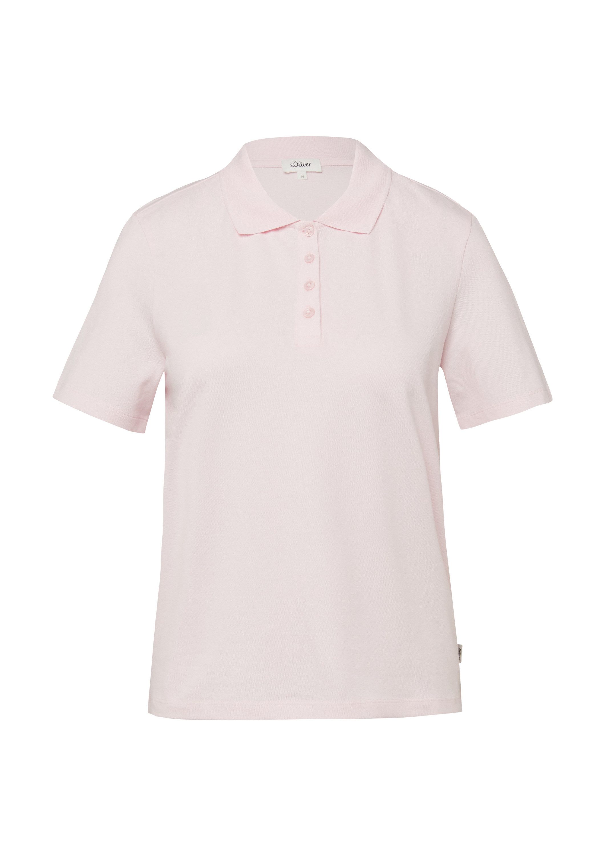 s.Oliver Kurzarmshirt Polo-Shirt Poloshirt aus Baumwollpiqué günstig online kaufen