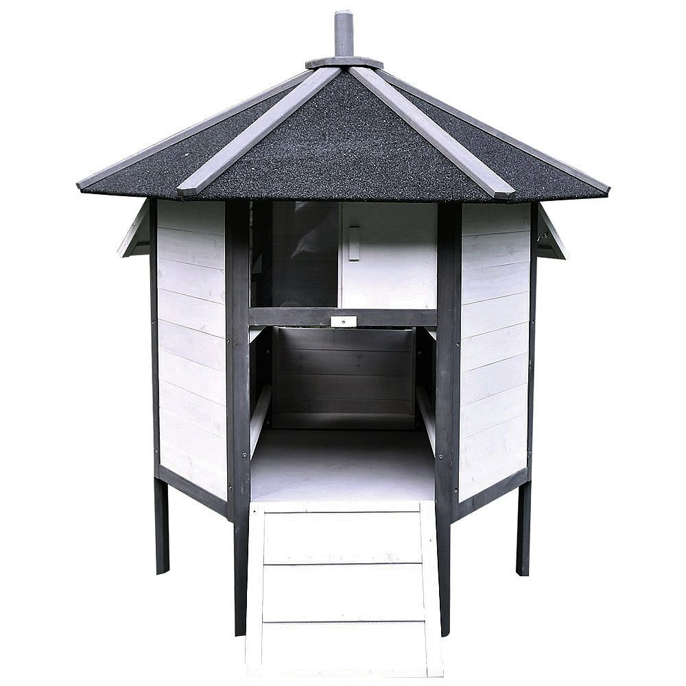Feel2Home Kleintierkäfig XXL Hühnerstall Grau Kleintierhaus günstig online kaufen