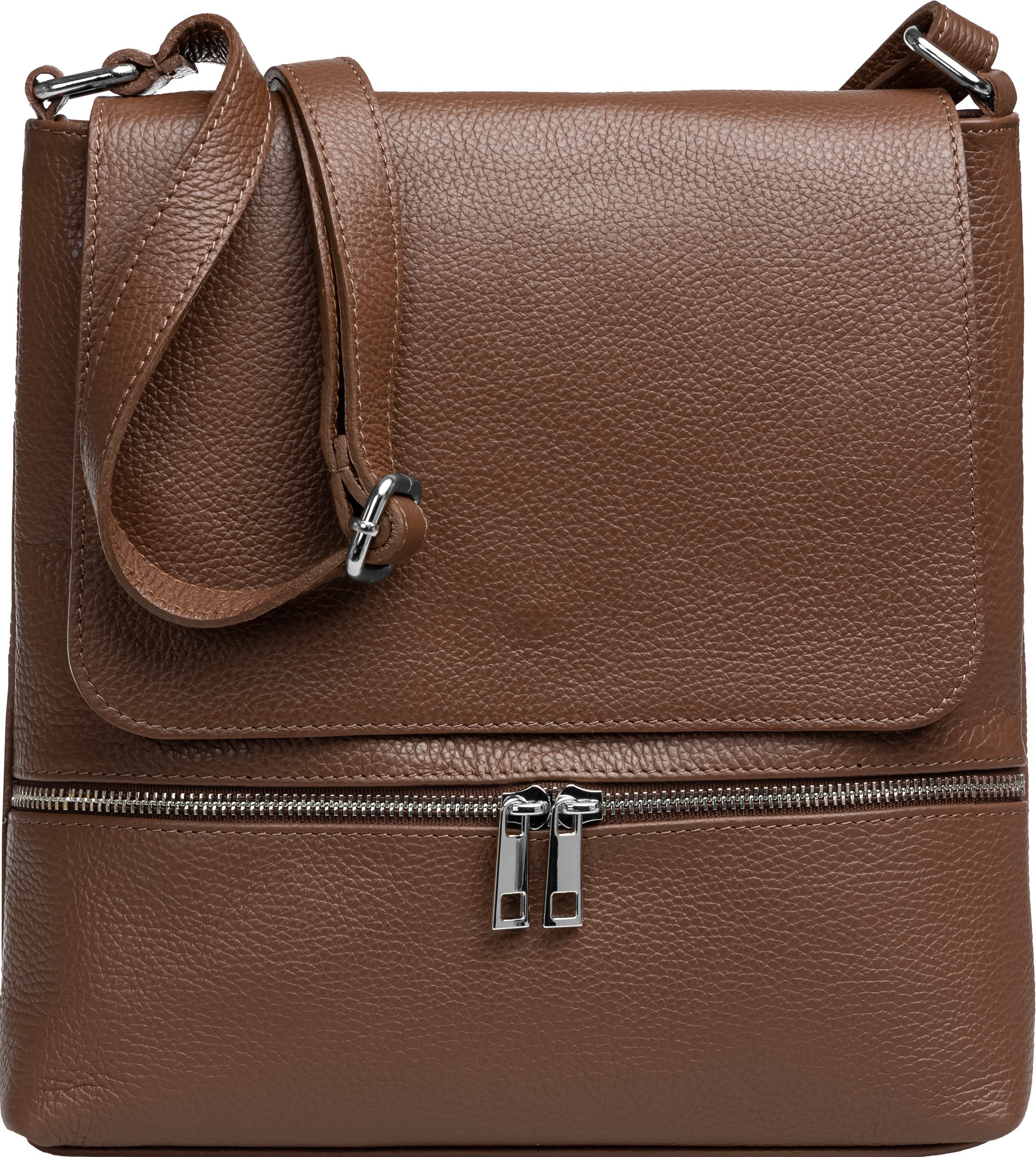 Umhängetasche - Damen Ledertasche Messenger Bag - CLASSIC-LINE - Modell No.811