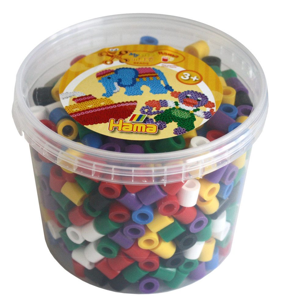 Dan Import Bügelperlen Hama Bügelperlen maxi Volltonfarben 600 Stück Dose