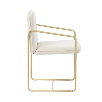 MODFU Esszimmerstuhl Moderner Küchenstuhl Set (2 St), mit goldenen Beinen, Samt, bequemer moderner minimalistischer Stil