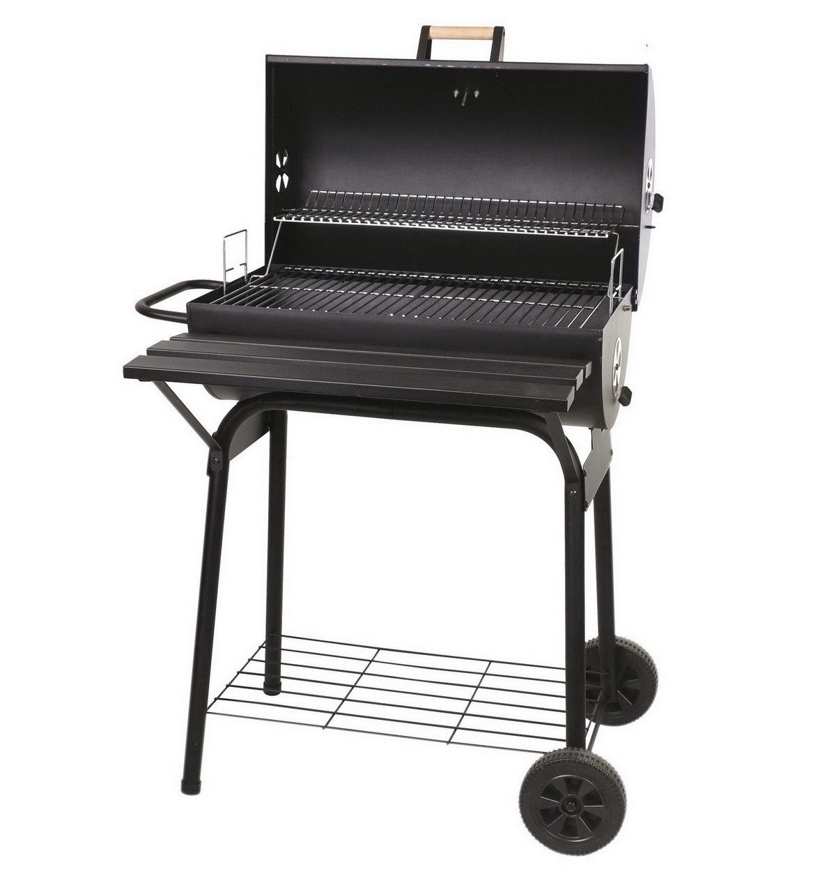 Sunnydays Smoker Barbecue Holzkohlegrill Grillwagen mit Deckel
