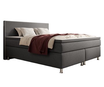 interbed Boxspringbett Gent 140x200cm (Komplettset, Komplettbett), Webstoff