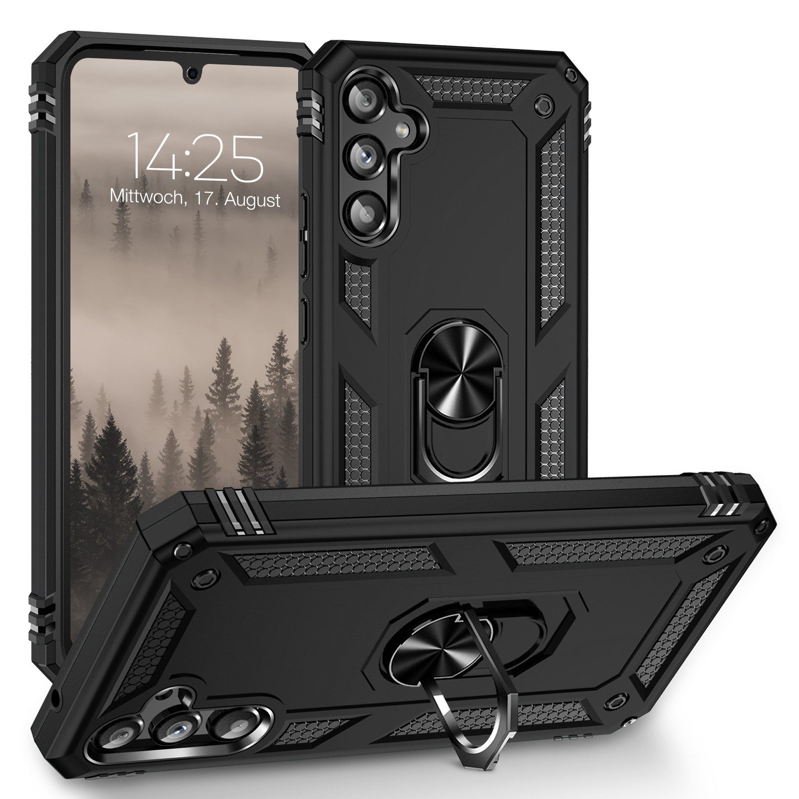 Tec-Expert Handyhülle Outdoor Cover Hülle für Samsung Galaxy A34 5G 6.6 Zoll, 6.6, Premium Hülle aus verstärktem Polycarbonat