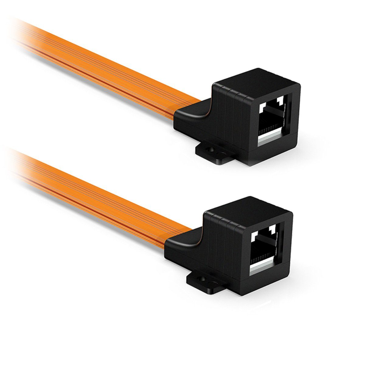 kwmobile NetzwerkAdapter, Fensterdurchführung RJ45 Netzwerkkabel 0,24mm 22cm LAN Flachkabel
