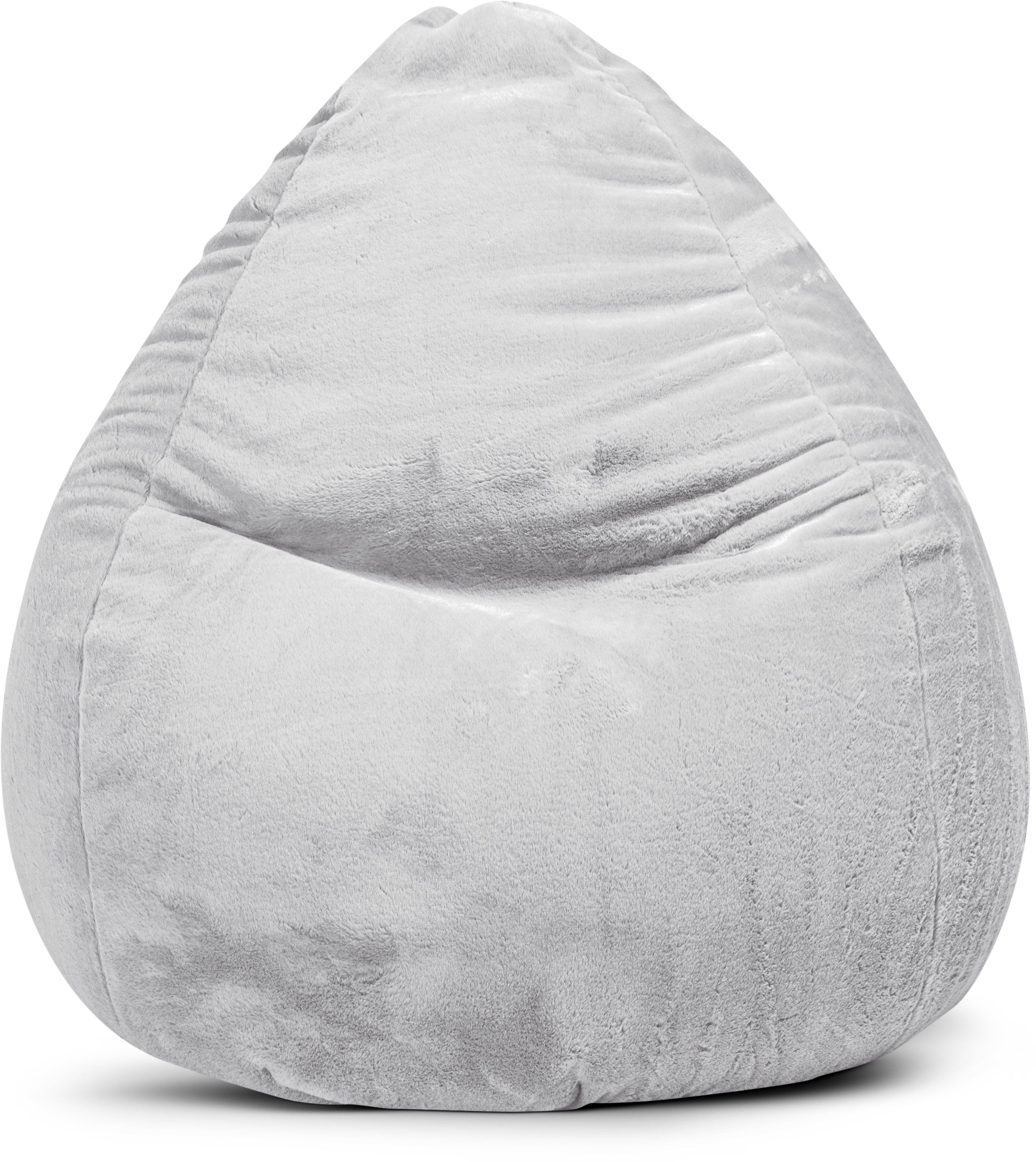 Magma Sitzsack Sitzsack Grau, EPS-Safety-Lock: 2-Kammersystem 2-fachem mit 80x130cm Reißverschluss