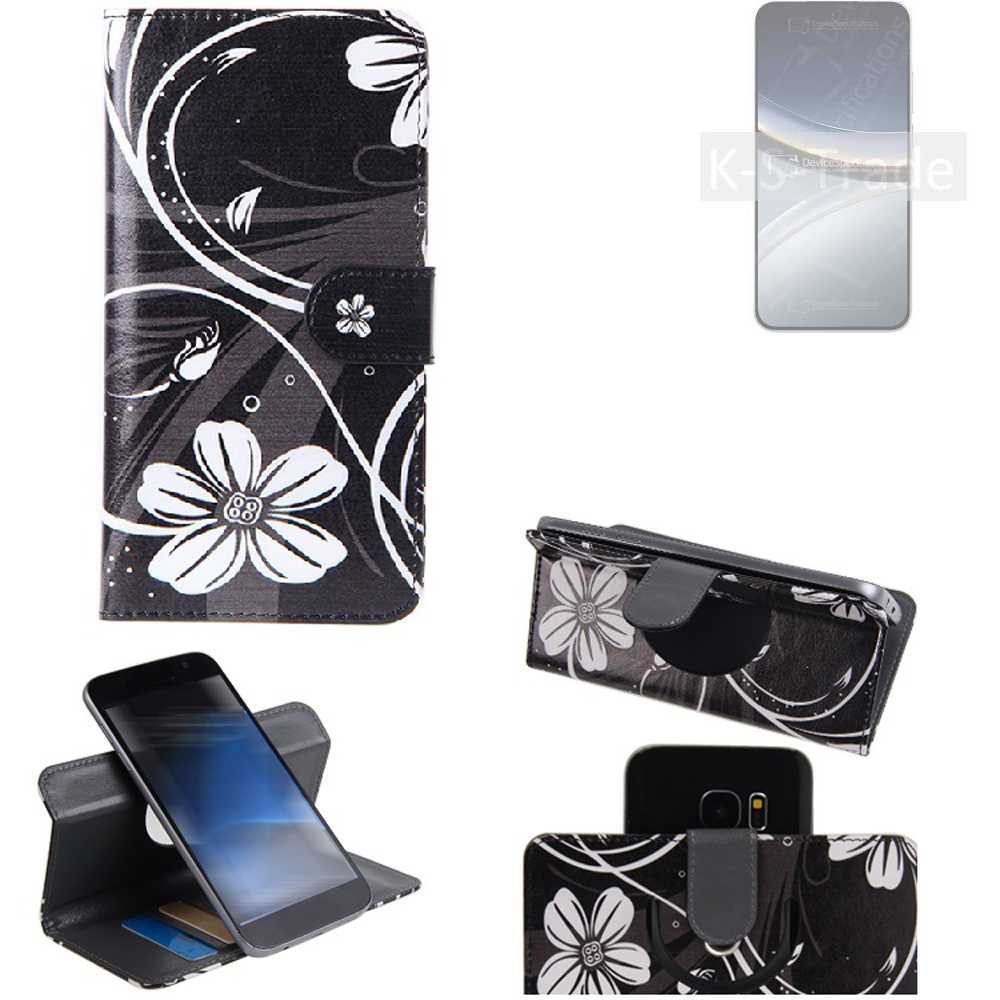 K-S-Trade Handyhülle für POCO F7, Schutzhülle Handyhülle Hülle 360° Wallet Case “Flowers“