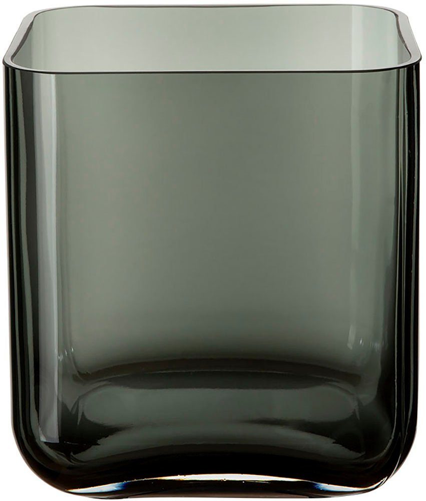 (1 Blickfang Fink aus auch ein Glas, als durchgefärbtem RUBIO Vase grauen Windlicht St),