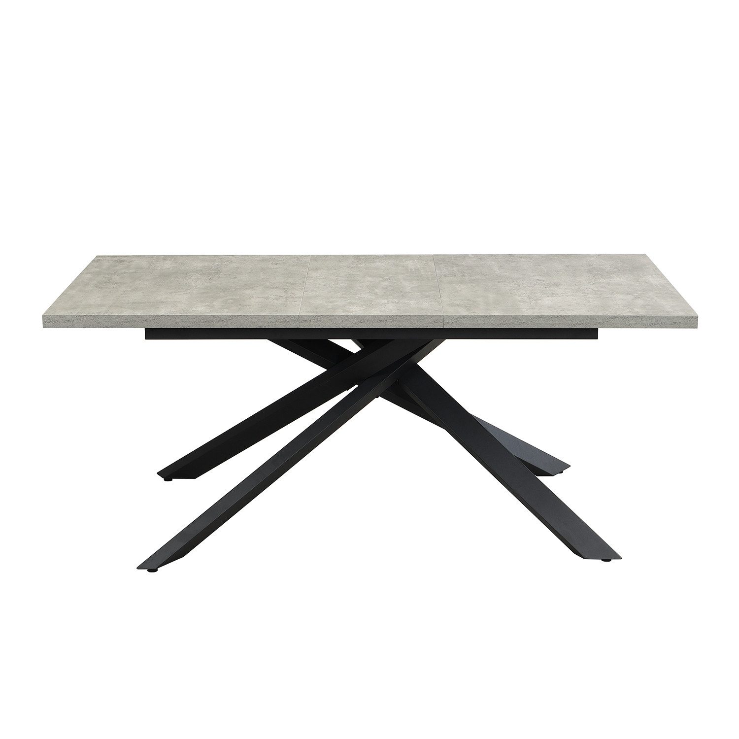 DUBI Möbel Esstisch MALTE, Metallgestell, ausziehbar, 140-180-220cm, 2 Einlegeplatten 4-8 Pers.
