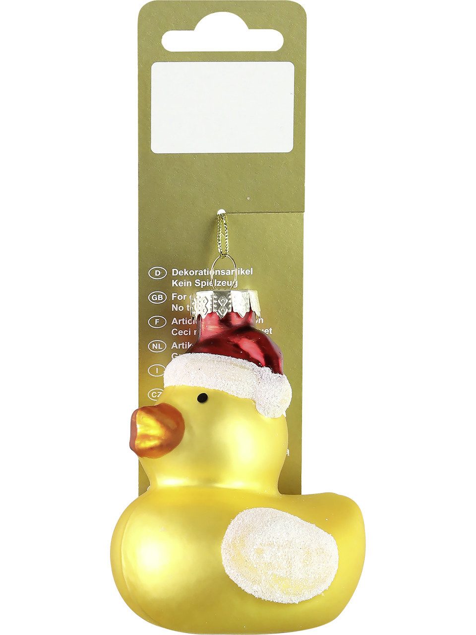Rodermund Christbaumschmuck Weihnachtsanhänger Entchen aus Glas 8 cm gelb r günstig online kaufen