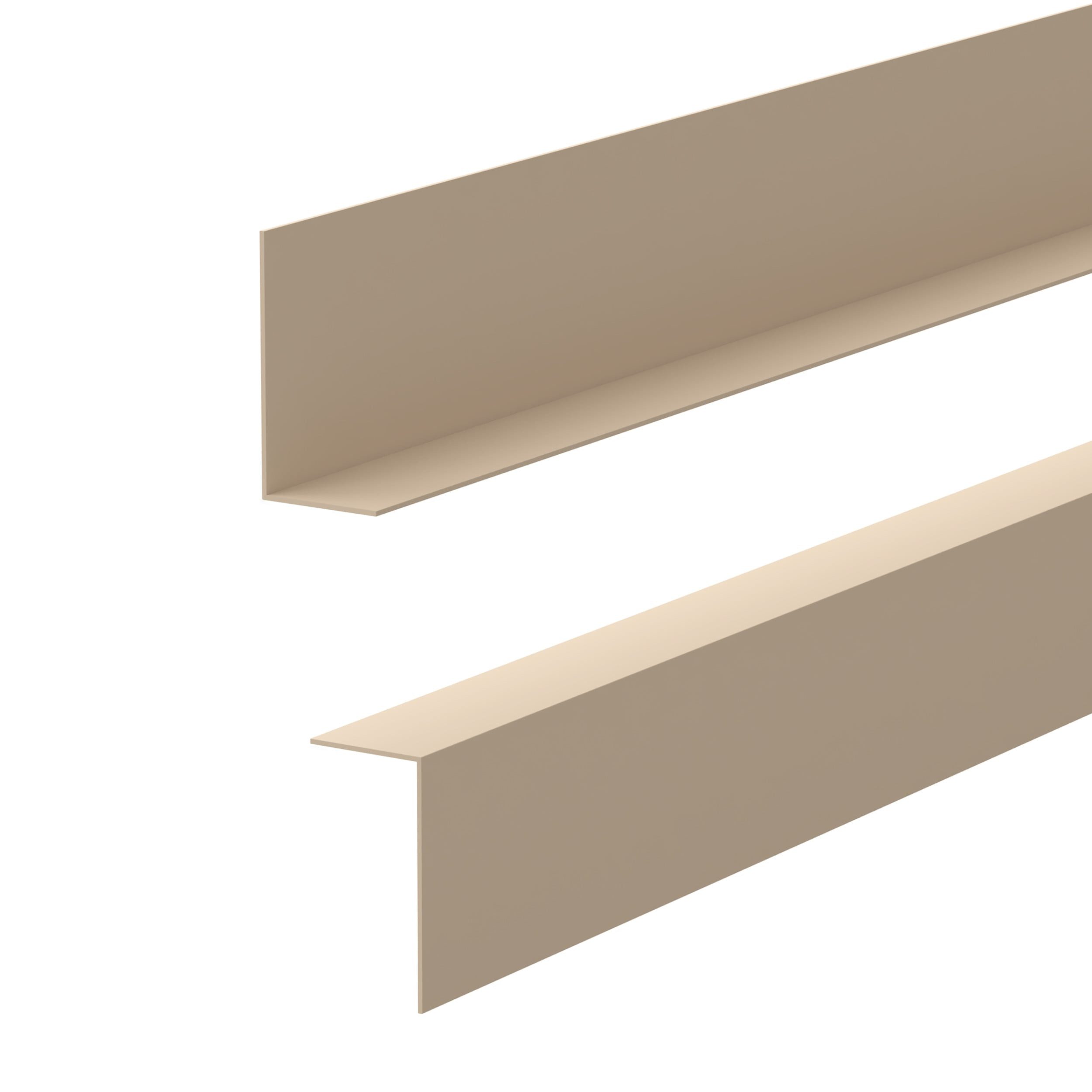 Quest Sockelleiste Hart-PVC, L: 200,00 cm, H: 1,50 cm, Packung, 1-St., 15x15 mm, wasserfest, UV-beständig