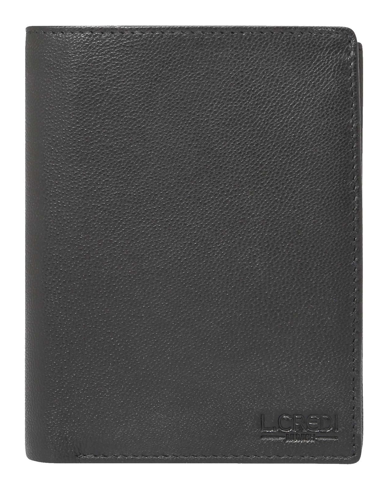 L. CREDI Geldbörse Wallet, aus echtem Leder mit RFID-Blocker Schutz