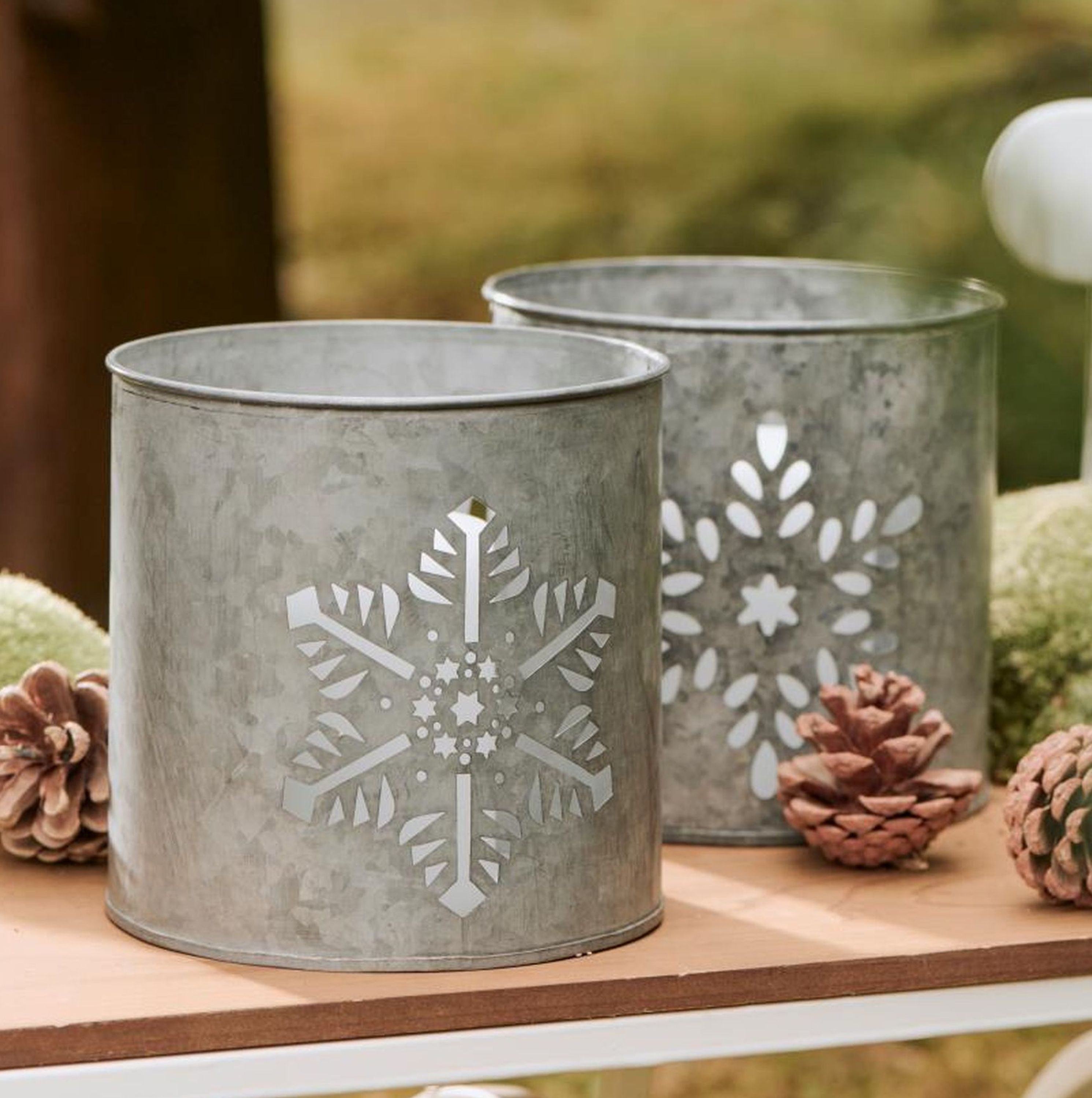 Ib Laursen Windlicht Ib Laursen - 2er Set Windlicht Hurricane Schneekristal günstig online kaufen