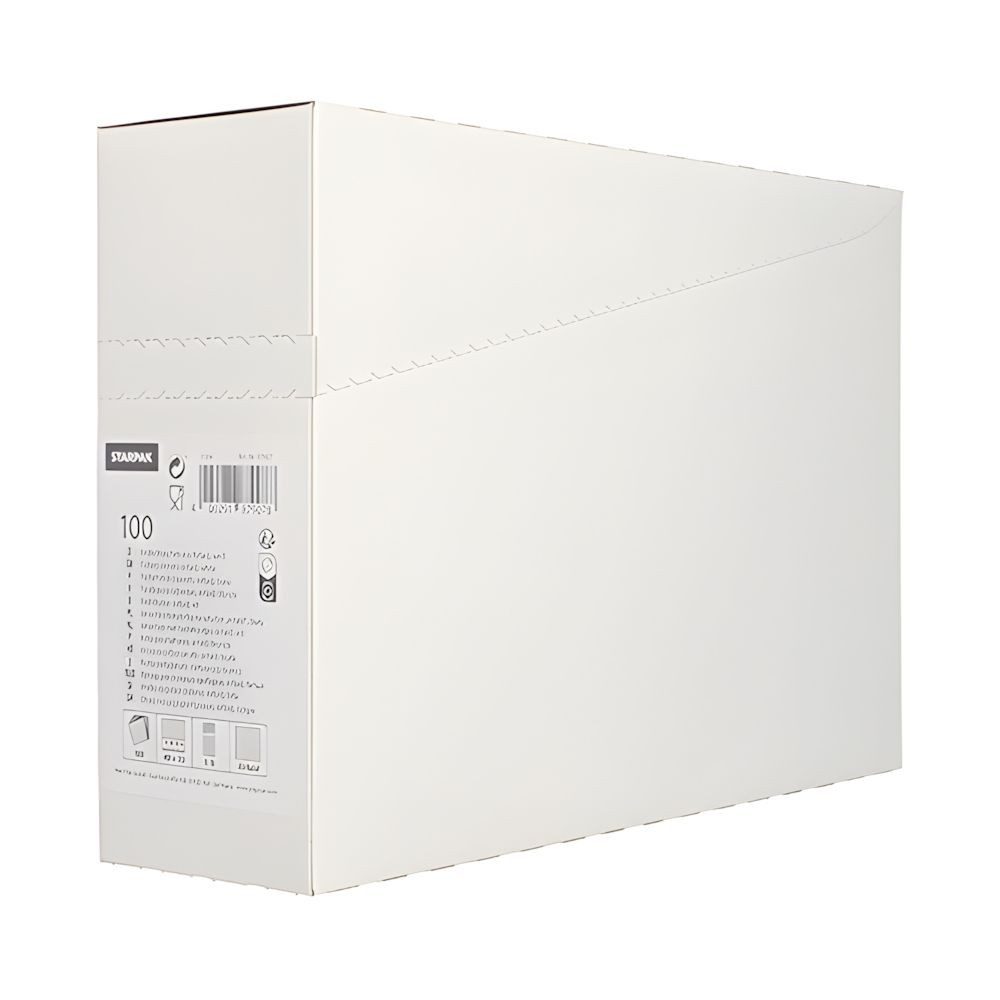 PAPSTAR Papierserviette Bestecktaschen, Airlaid 40 cm x 33 cm weiss mit Besteckfalz 500 Stk