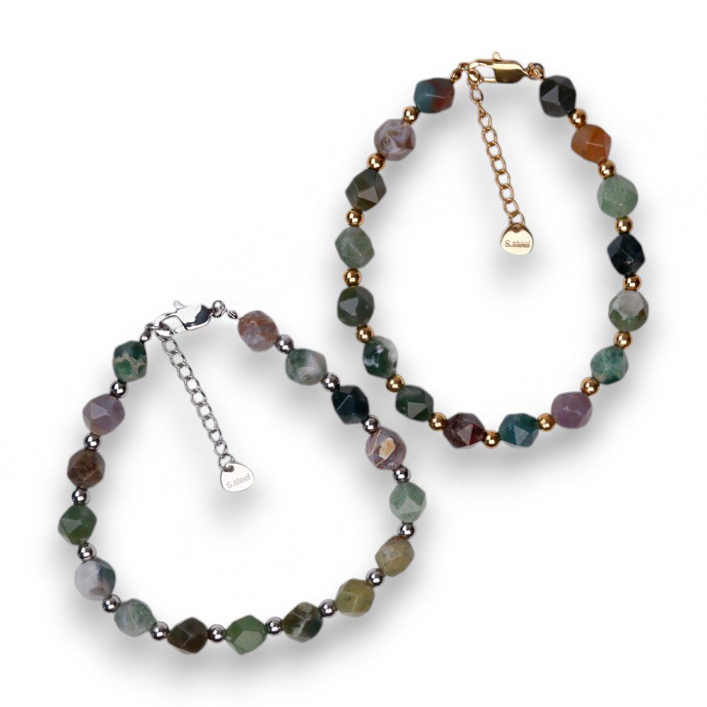 SHELAGO Perlenarmband mit Achat Perlen & Karabinerverschluss (inkl. Geschen günstig online kaufen