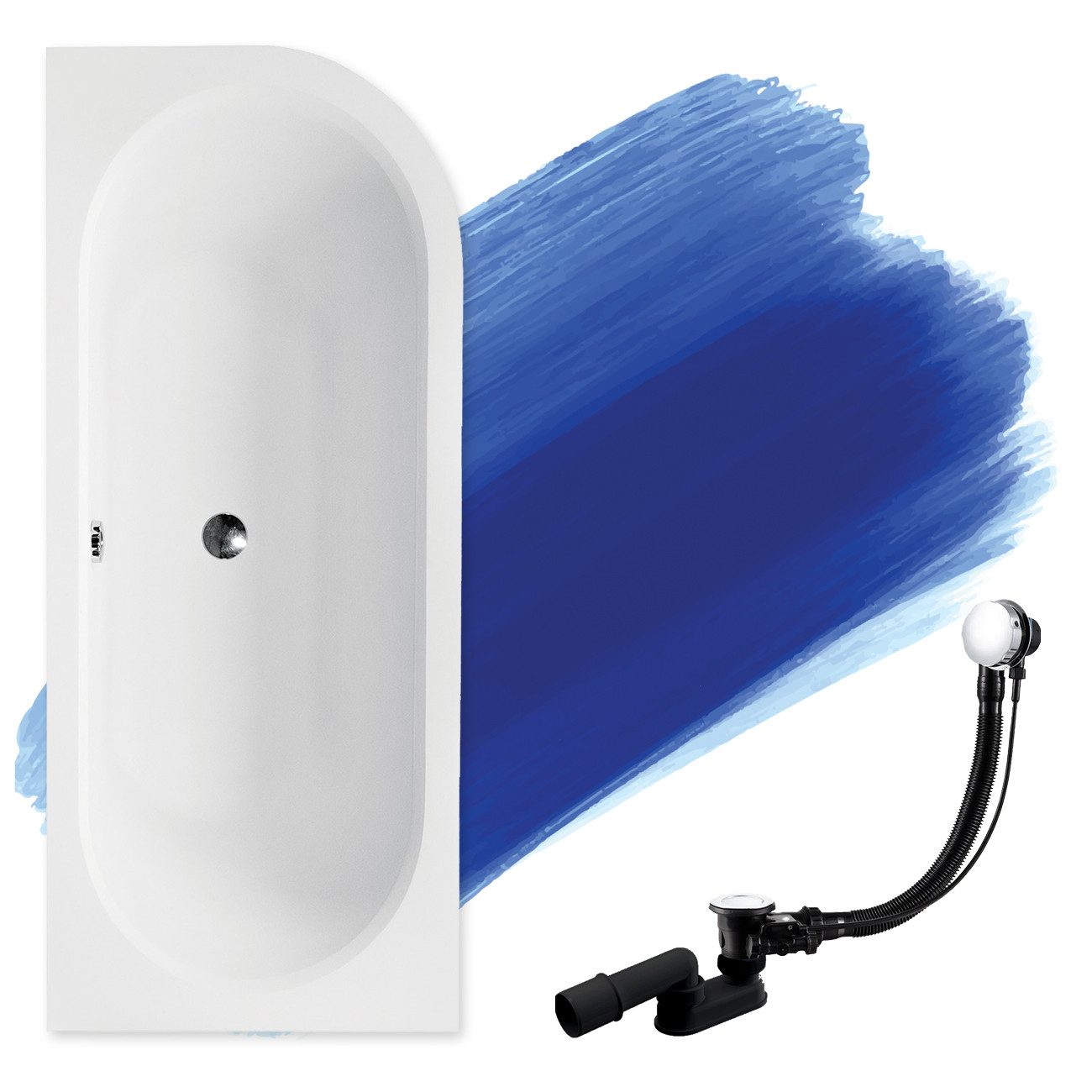 KOLMAN Badewanne Eckbadewanne Avita 160x75, (Links/Rechts), günstig online kaufen