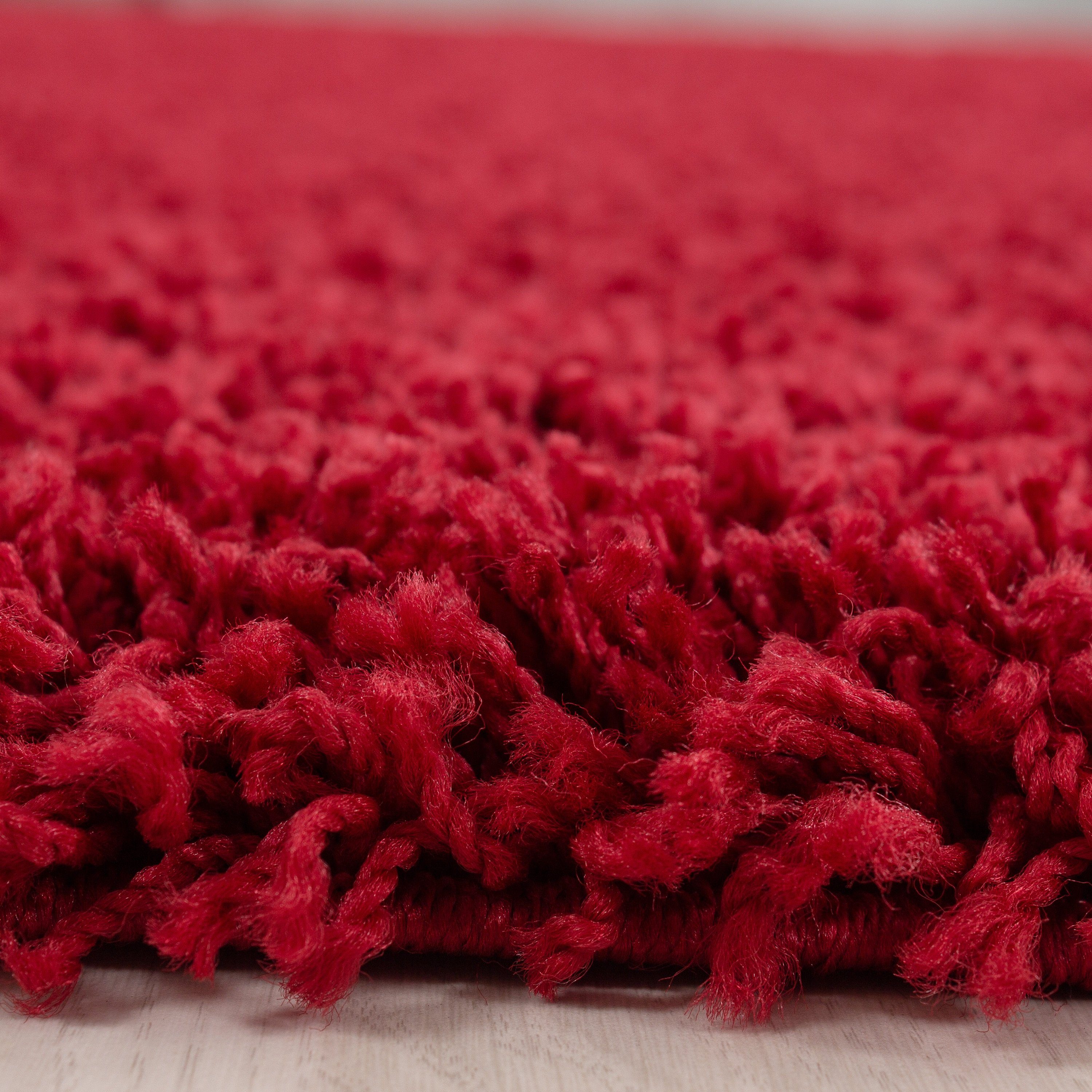 Teppich Unicolor - Einfarbig, mm, Rot Rund, 30 Teppium, Teppich Höhe: Wohnzimmer