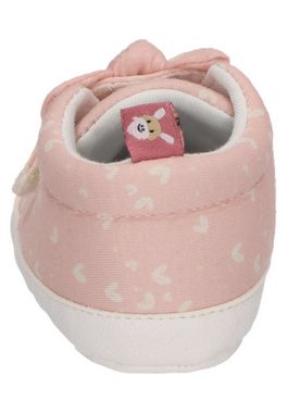 Sterntaler® Babyschuh Herz Krabbelschuh (1-tlg., Baby Hausschuhe mit Schleife, Babyschuhe weich) Krabbelschuhe Baby mit Klettverschluss und Anti-Rutsch-Sohle