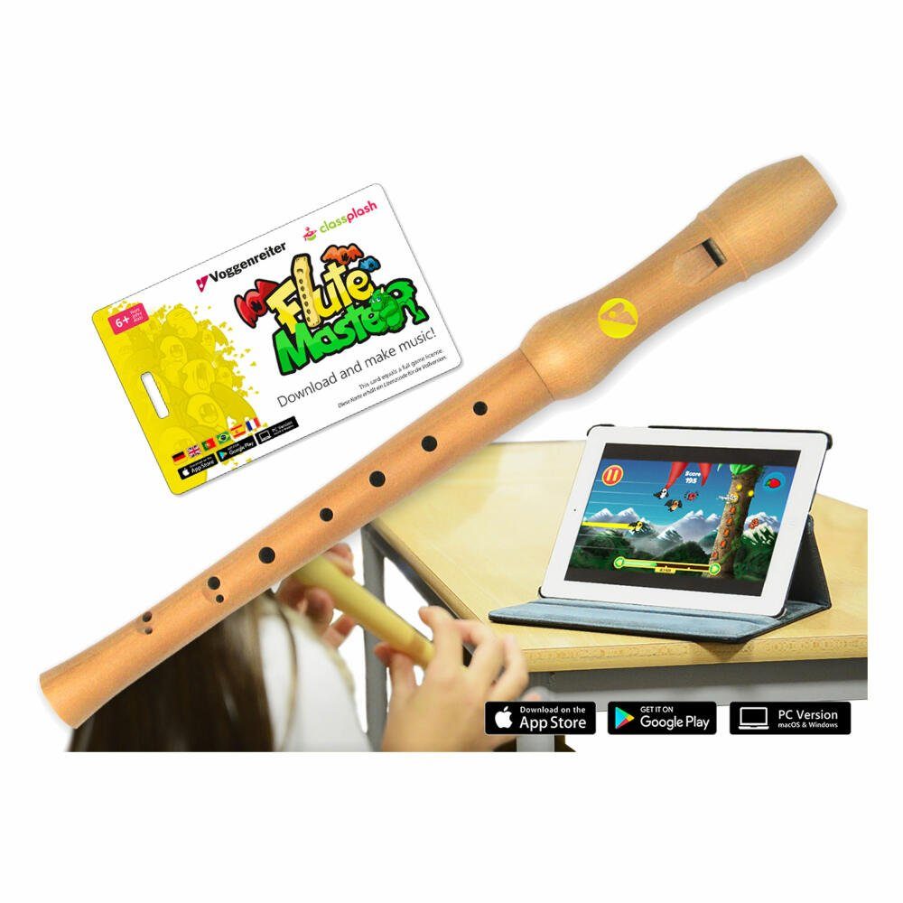 Voggenreiter Blockflöte Flute Master App Barock Holz Barock