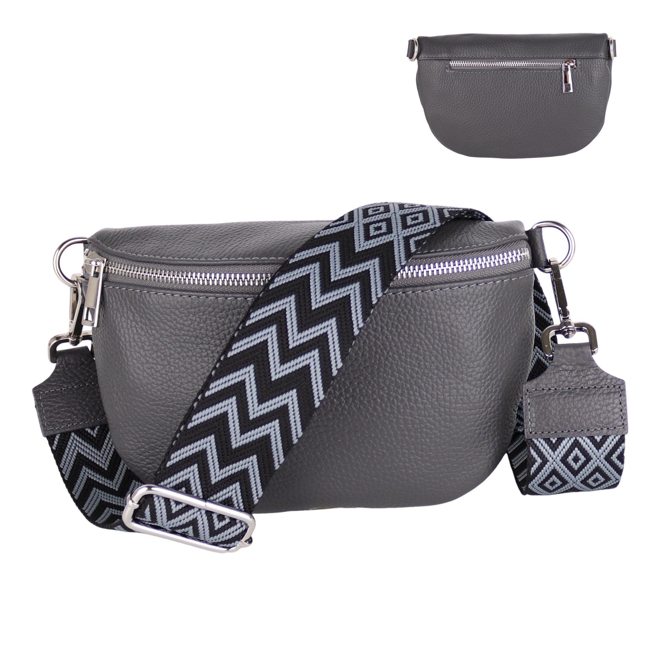 Bauchtasche Damen Echtleder, Made in Italy,Umhängetasche; Brusttasche
