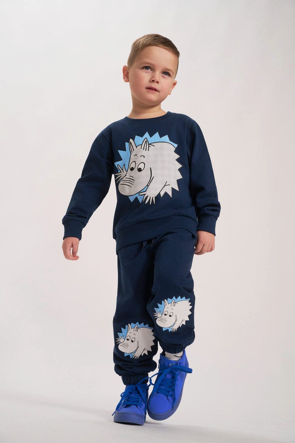 Moomin by Martinex Sweatshirt Moomin Kids Sweatshirt „Hey Moomin“ – Dark Blue - Print vorne & hinten