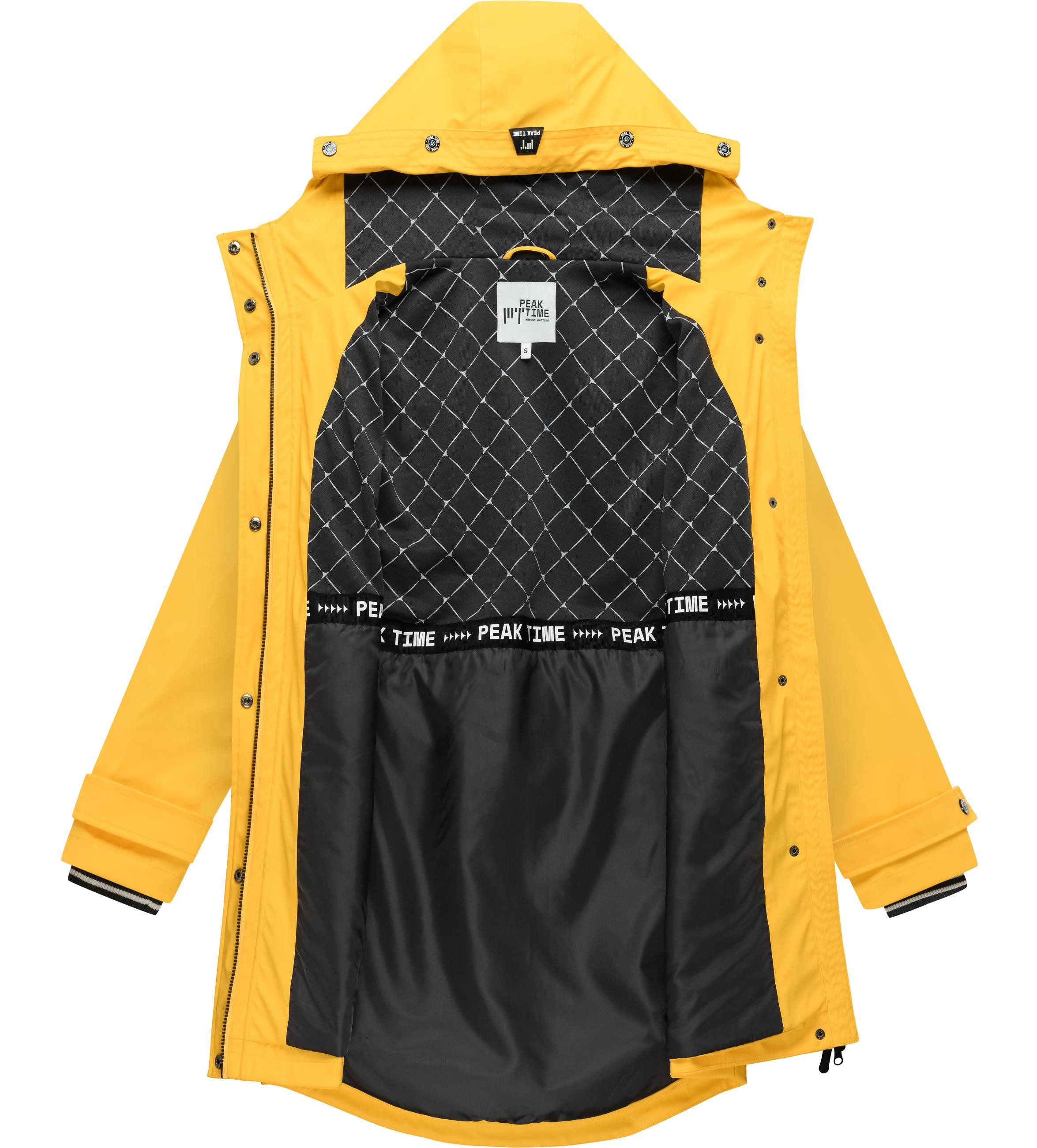 PEAK TIME Regenjacke L60042 stylisch taillierter Regenmantel für Damen – Bild 4 von 5
