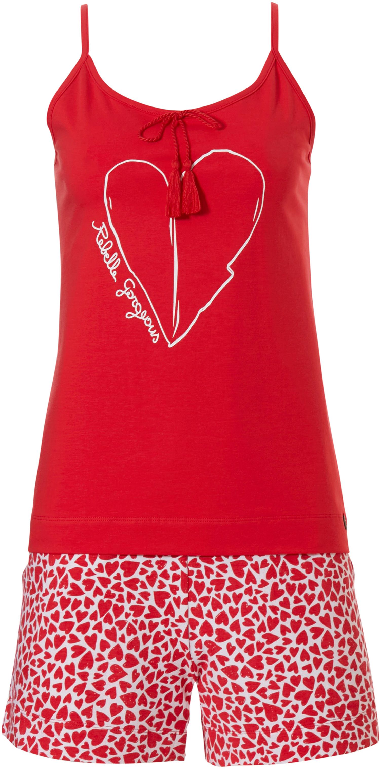 Rebelle Shorty Damen Schlafanzug kurz sommerlich (2 tlg) Baumwolle