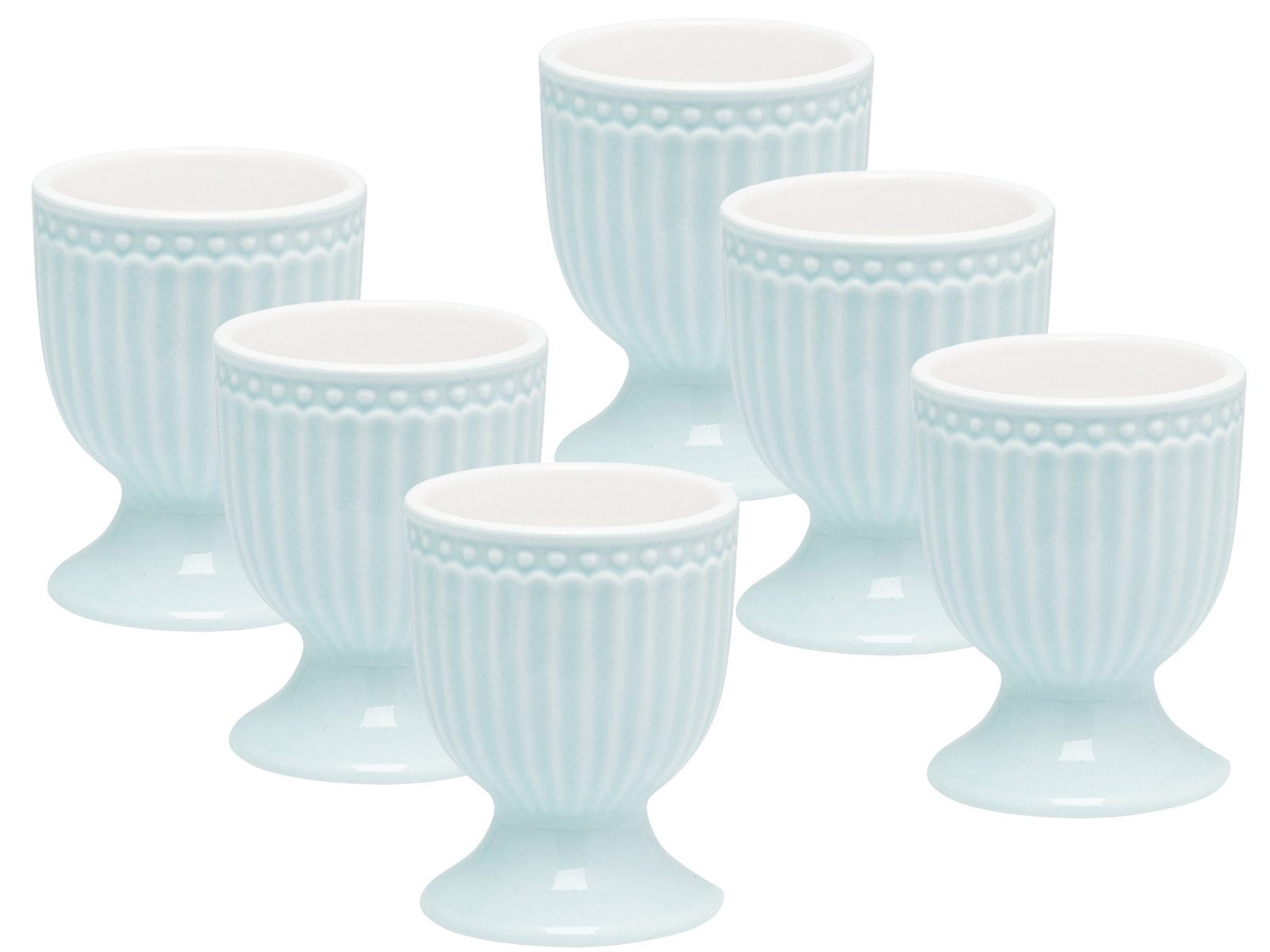 Greengate Frühstücks-Set Alice Подставки для яиц pale blue 6,5 cm Set6
