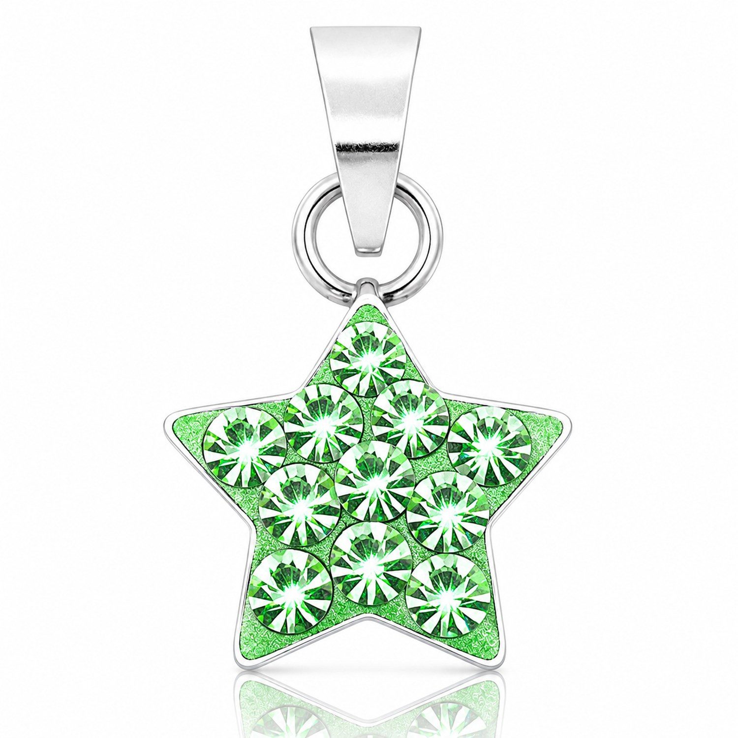 LUISIA® Kettenanhänger "Stern" mit Kristallen von Swarovski® - 925 Sterling Silber (inkl. Schmuckbox)