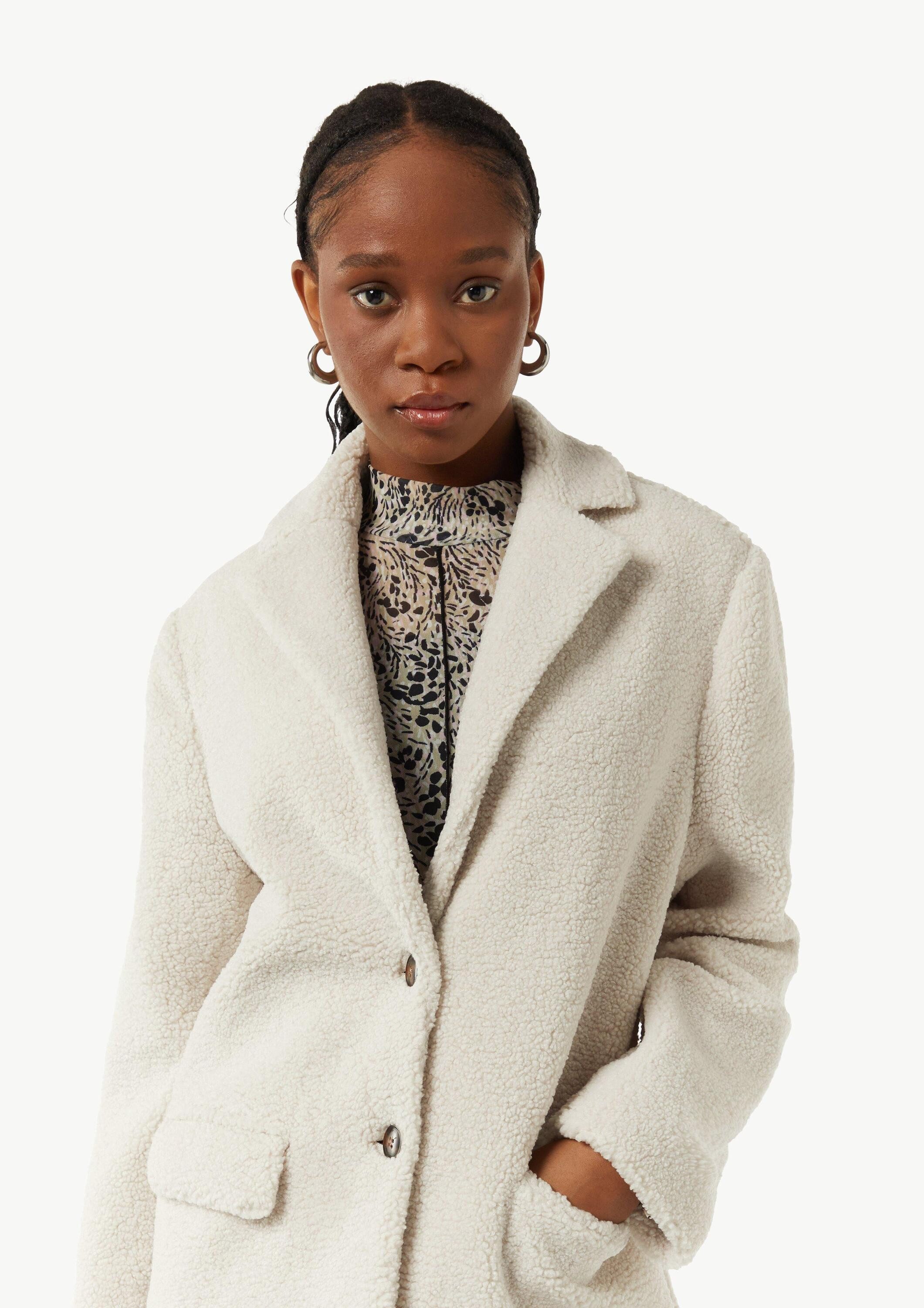 comma Jackenblazer Indoor-Blazer Teddy-Blazer im Relaxed Fit