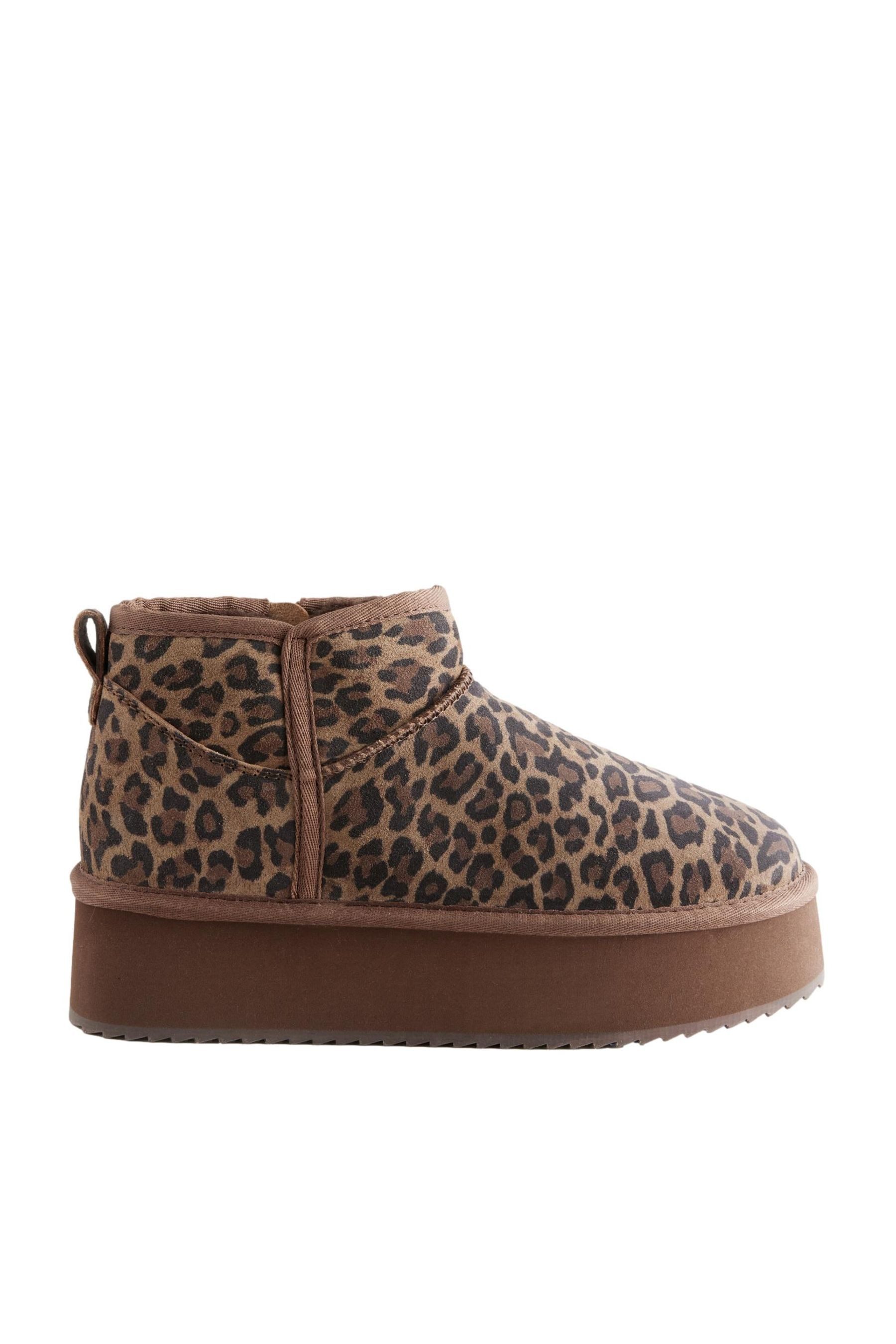 Next Regenabweisende Plateaustiefel mit Kunstfellfutter Stiefelette günstig online kaufen