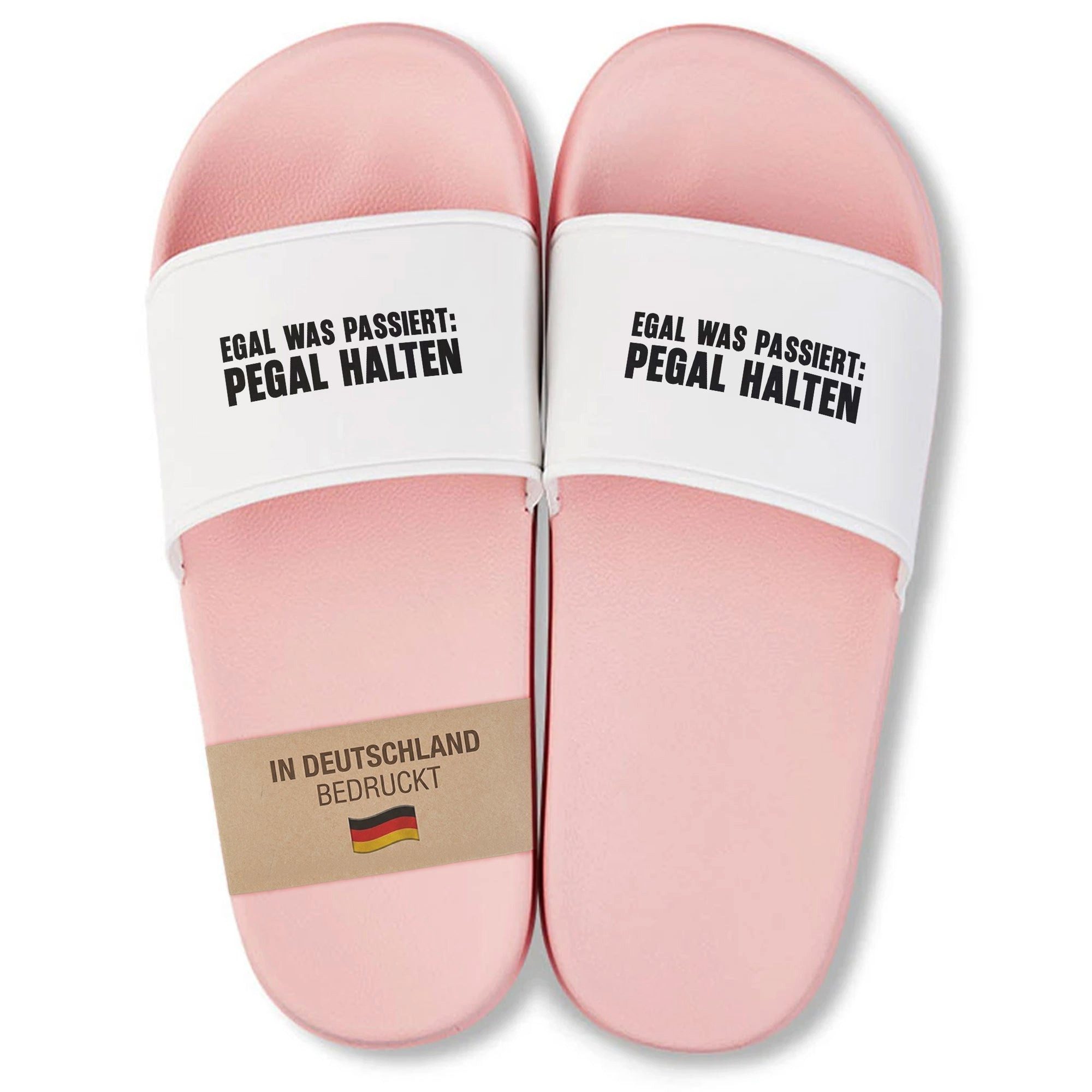 22Feels Badelatschen Damen Pink Geschenk Spruch Pegal halten Party Sommer Badepantolette IN DEUTSCHLAND BEDRUCKT