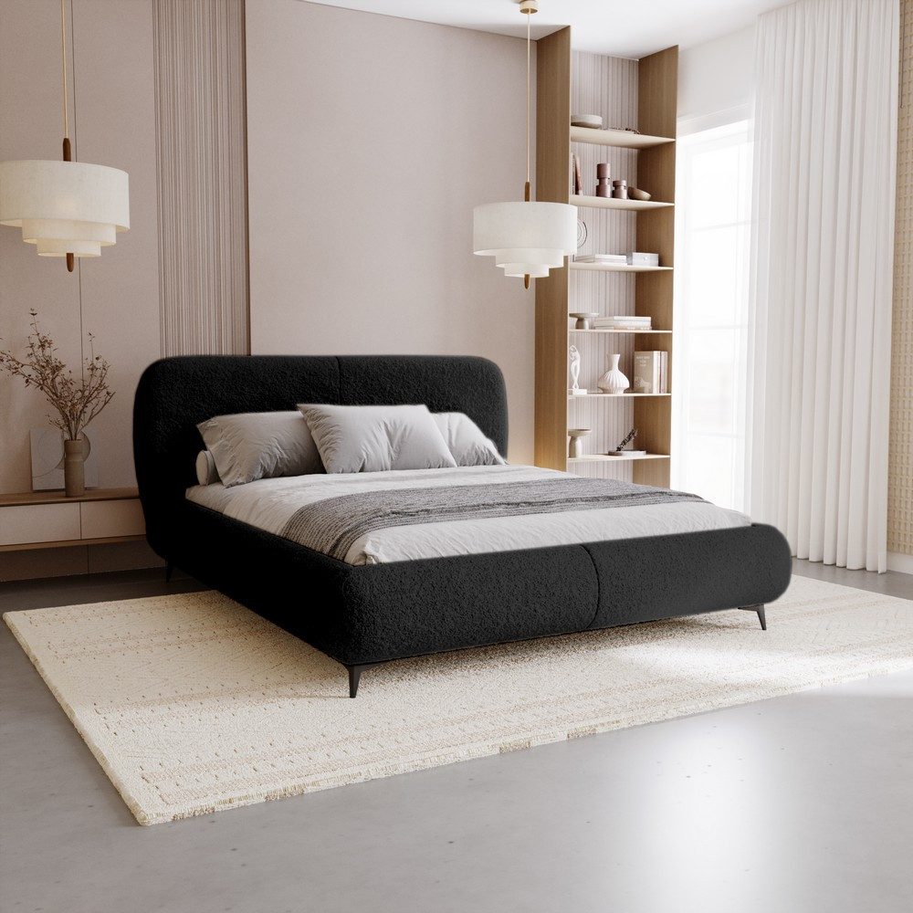 nm_trade Polsterbett Kyoto Japandi 140×200 mit Stauraum & Lattenrost Holztrahmen