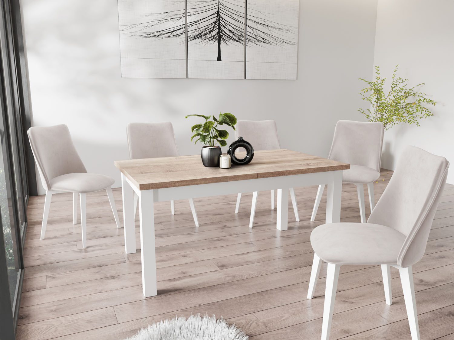 WFL GROUP Esstisch Molly (erhältlich in 3 Größen – 140/160/160 cm ausziehba günstig online kaufen