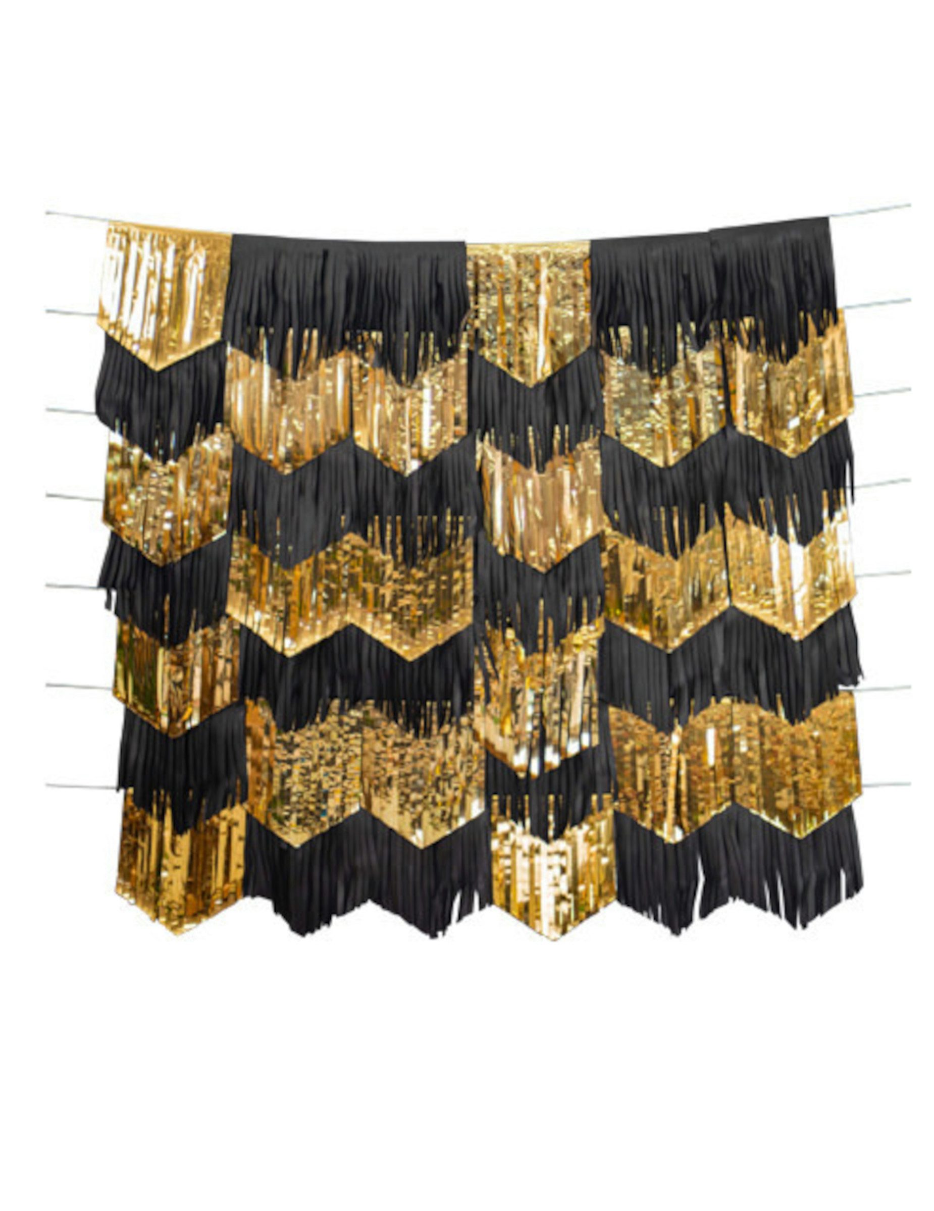 Kostüm Гірлянда декоративна 7er Set Silvester Gold Schwarz