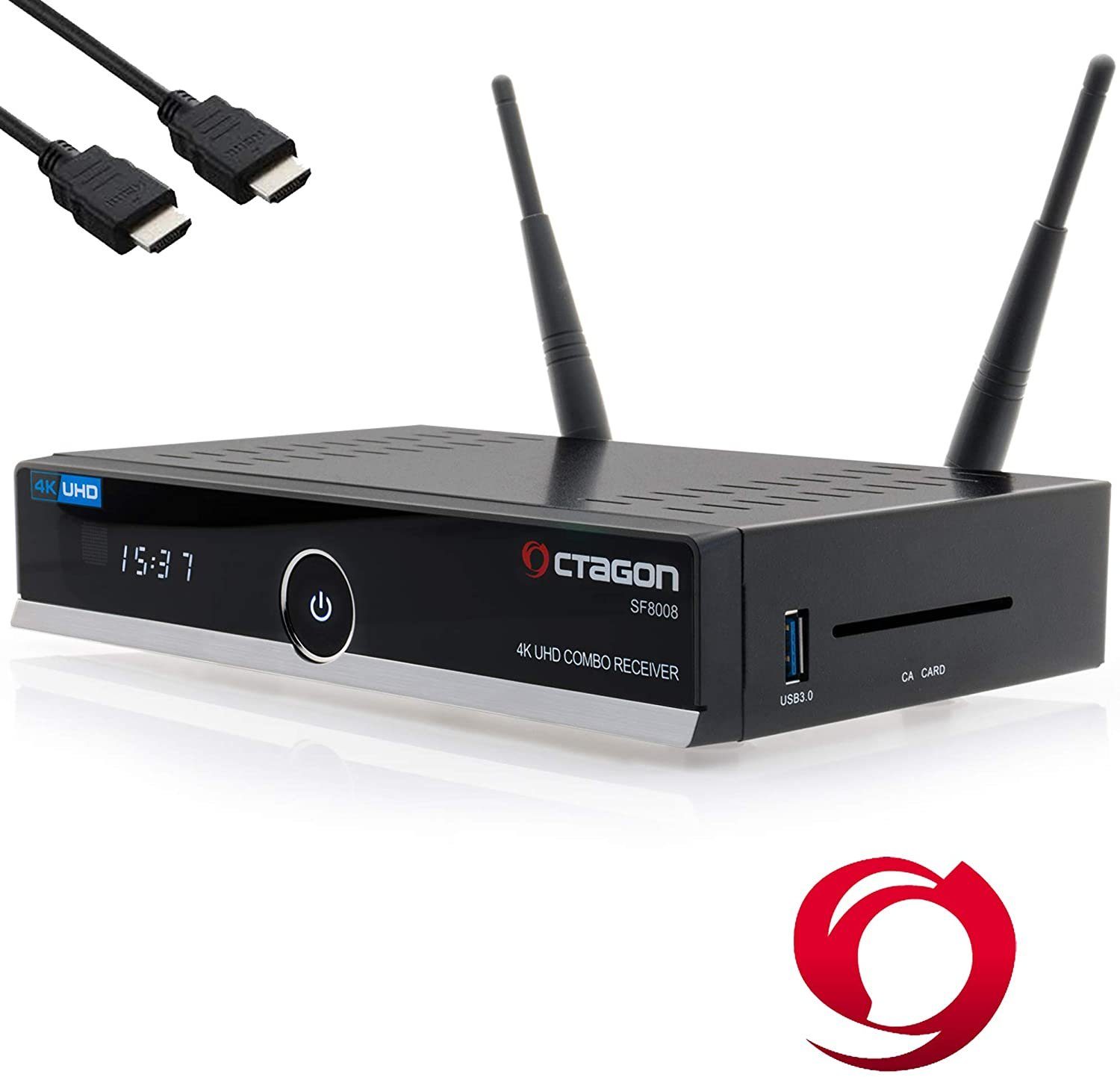 SF8008 4K OCTAGON 1TB DVB-S2X SAT-Receiver UHD Linux Combo Receiver E2 + DVB-C/T2 HDD &