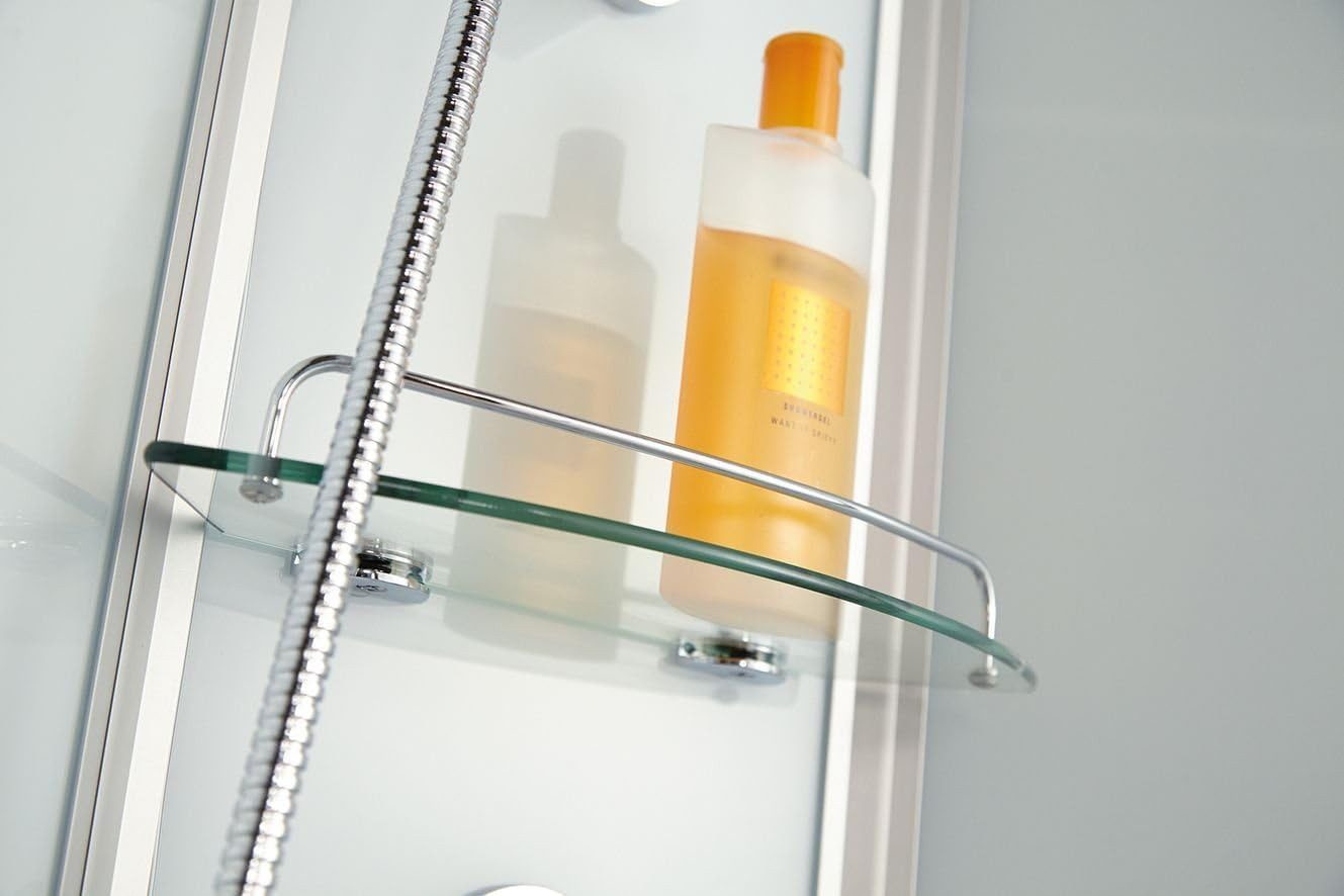 Schulte Ibiza complete shower unit, WxL: 90x160 cm, 5 mm safety glass, complete set, incl. shower tray (13.5 cm high), corner shower, sliding door