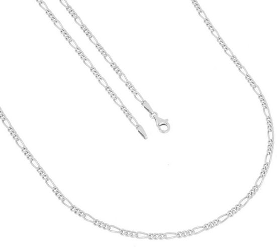 Firetti Silberkette »in Figarokettengliederung, 2-fach diamantiert, poliert«