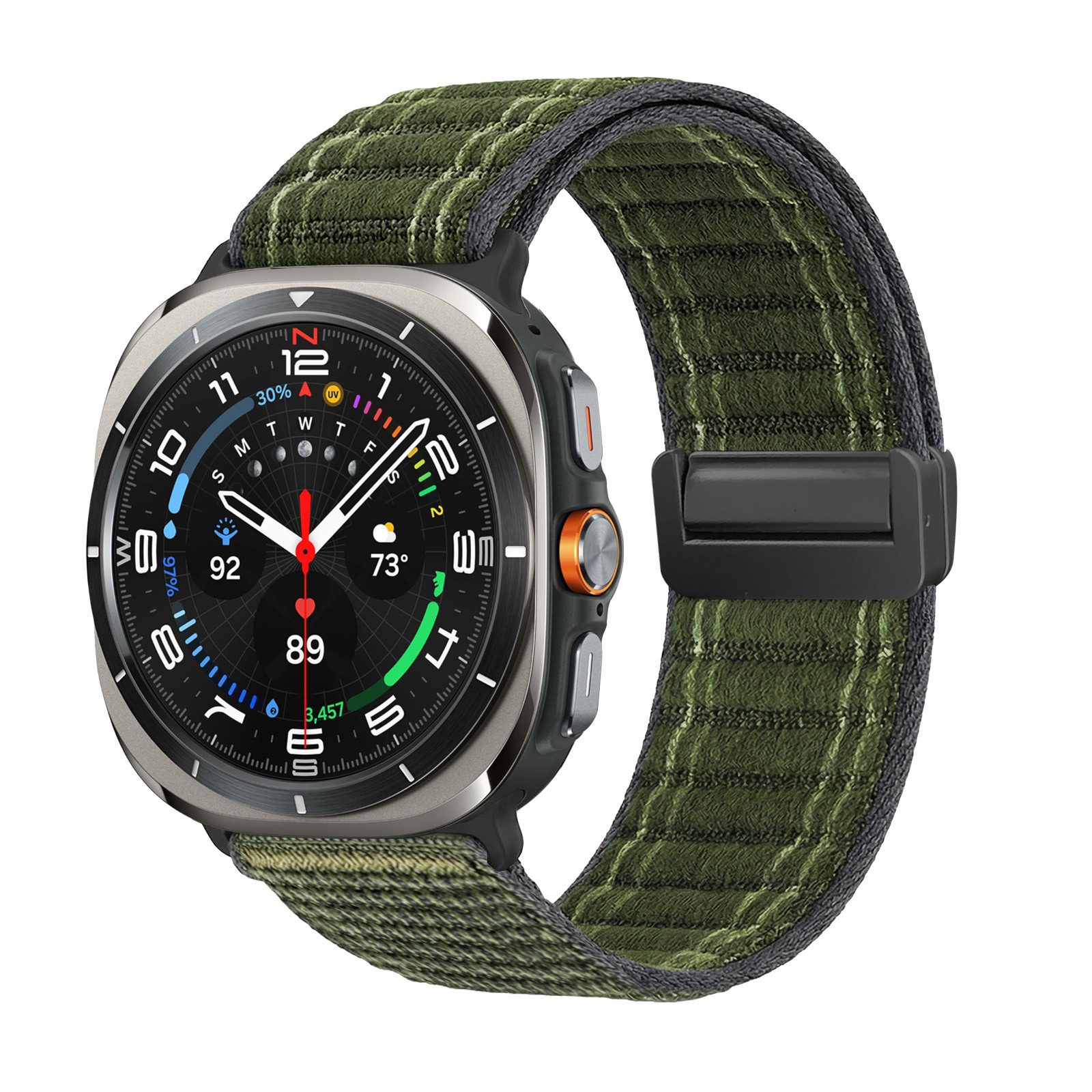 Tec-Expert Smartwatch-Armband für Samsung Galaxy Watch Ultra 47 mm Armband Ersatz Wechsel Band, Nylon Textil mit Magnetverschluss, stufenlos Verstellbar atmungsaktiv