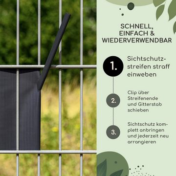 blumfeldt Balkonsichtschutz Sichtschutzstreifen-Clips Zubehör PVC 10er-Pack